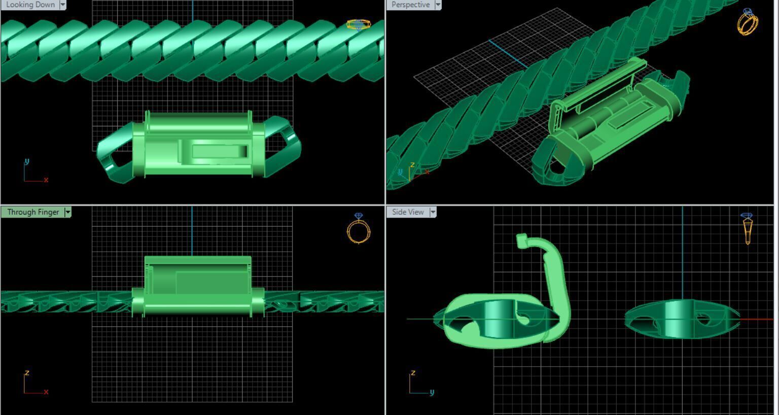 cuban link chain 3D print model 3D print model_2