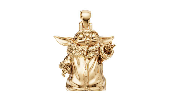 Yoda Alien with and without diamonds 3D print model
