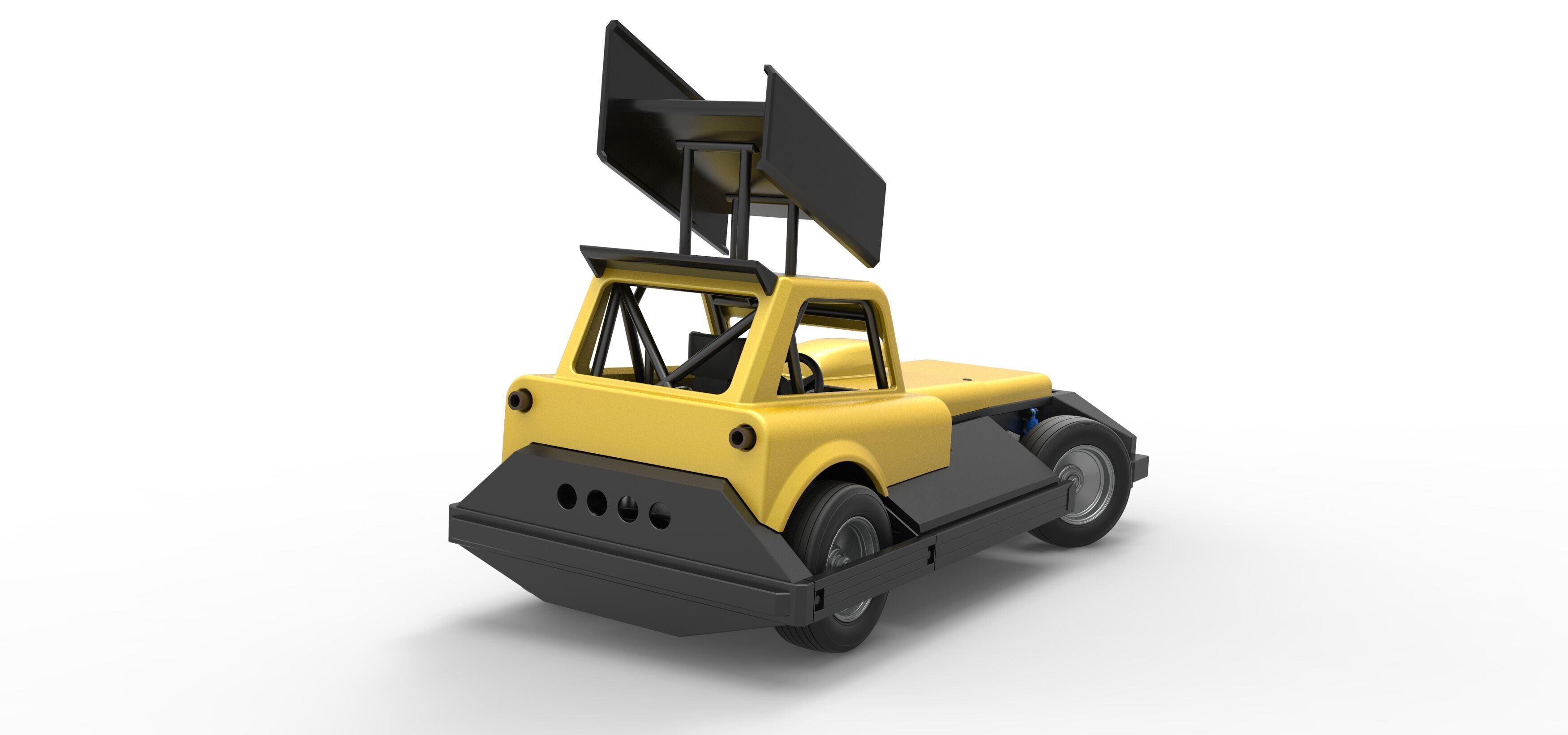 New Zealand Superstock car while turning Version 3 Scale 1 to 25 3D print model_18