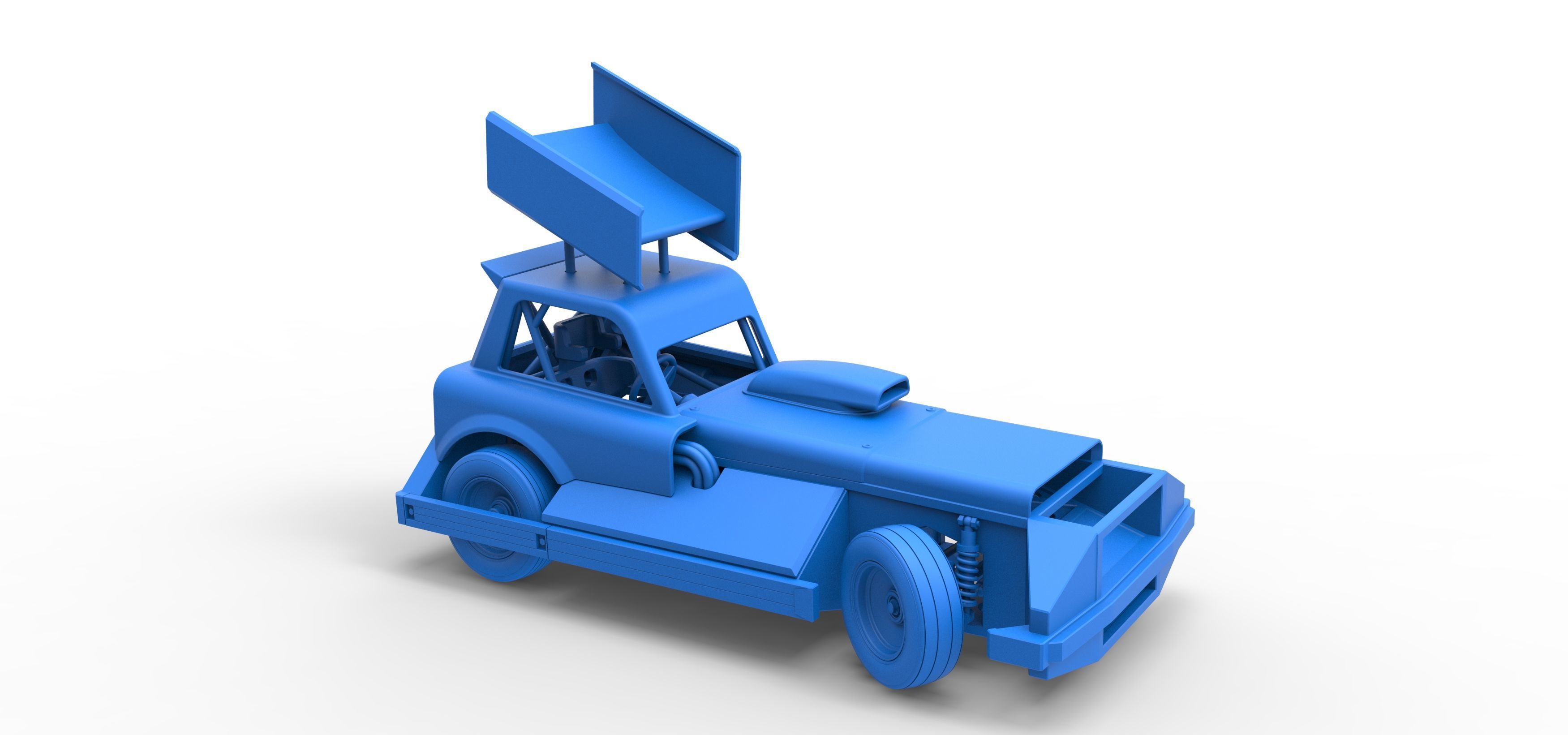 New Zealand Superstock car while turning Version 3 Scale 1 to 25 3D print model_51