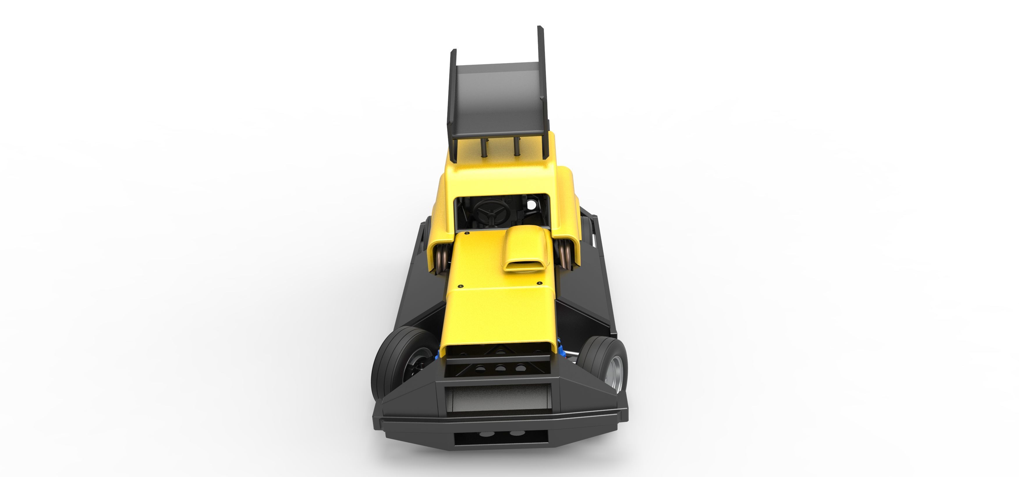 New Zealand Superstock car while turning Version 3 Scale 1 to 25 3D print model_8