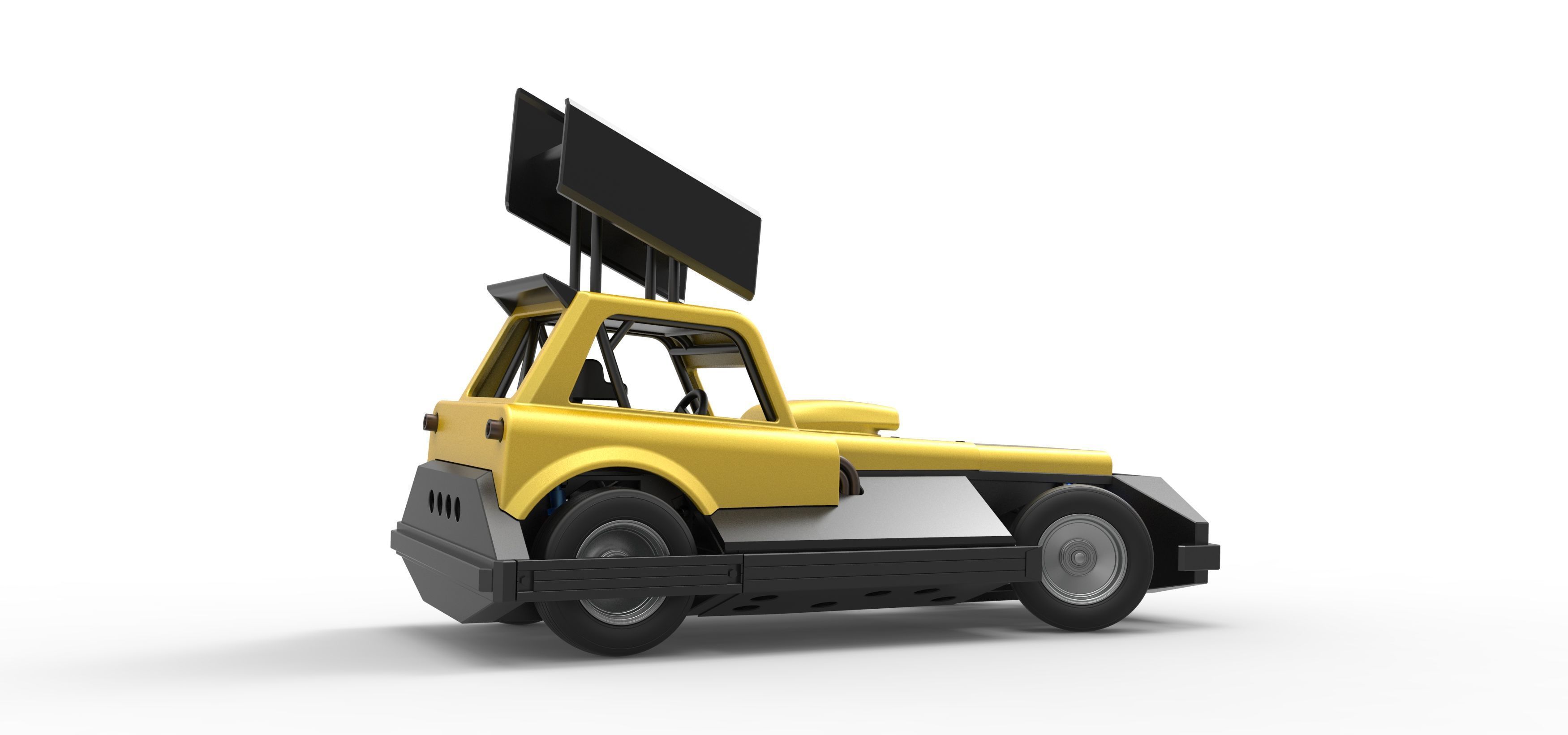 New Zealand Superstock car while turning Version 3 Scale 1 to 25 3D print model_21