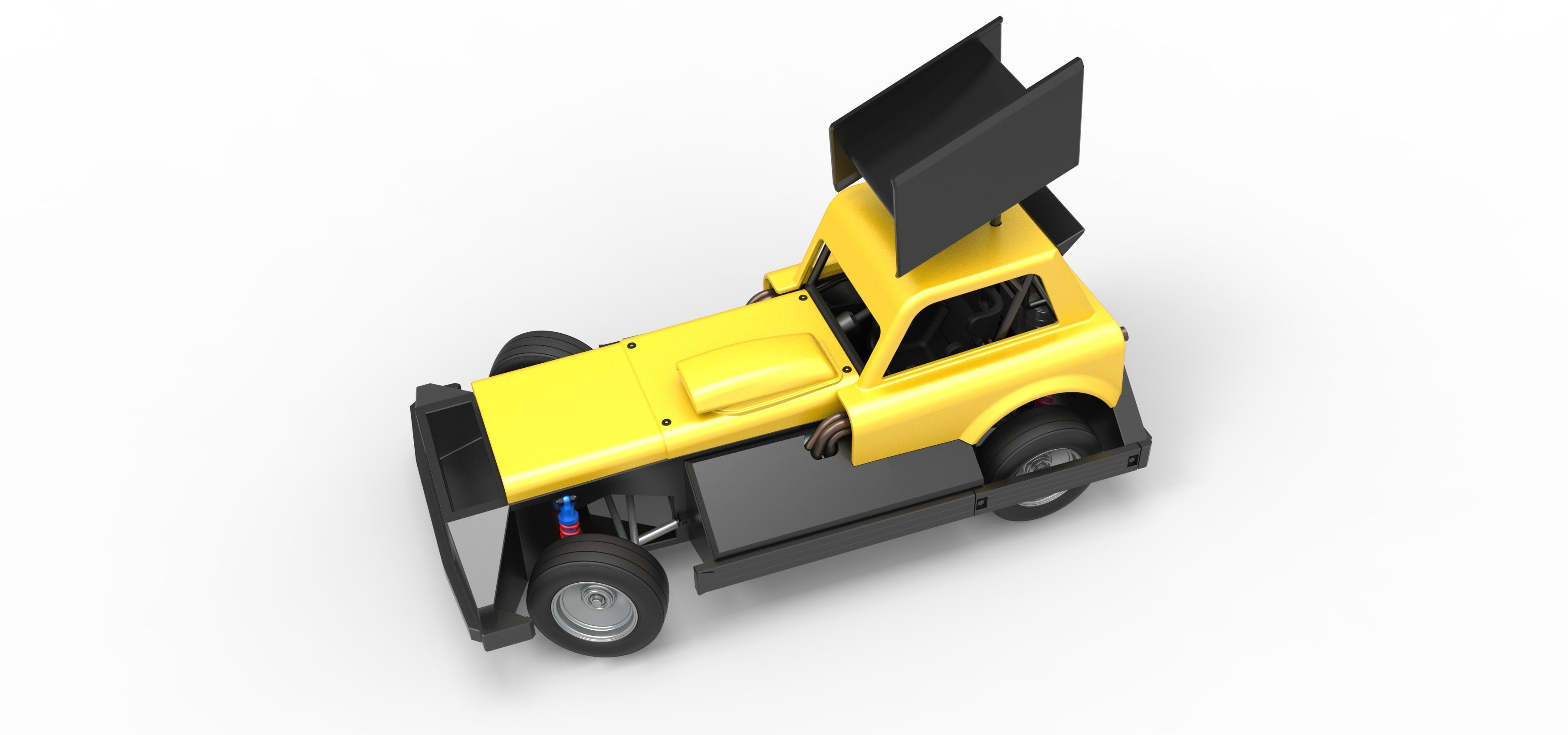 New Zealand Superstock car while turning Version 3 Scale 1 to 25 3D print model_4