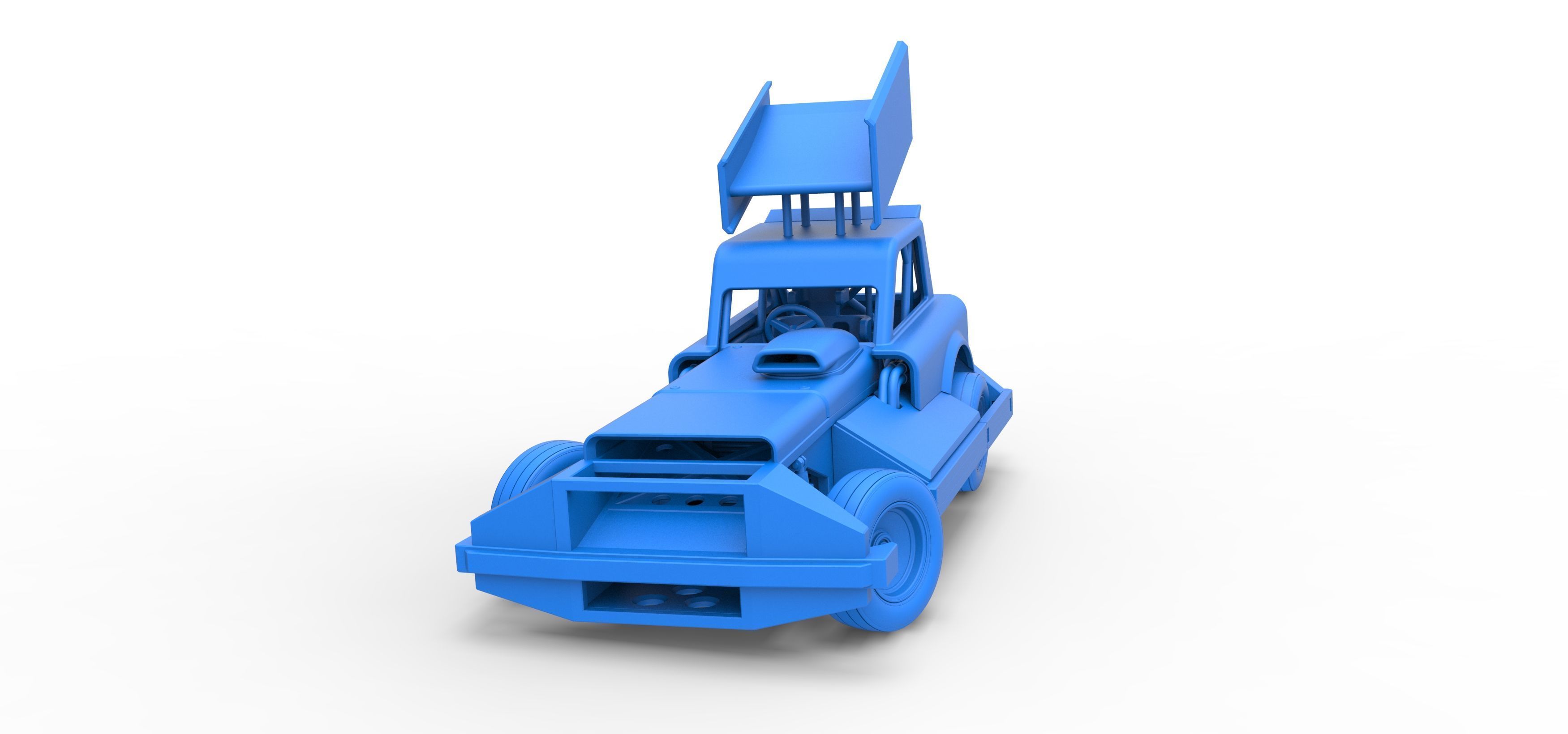 New Zealand Superstock car while turning Version 3 Scale 1 to 25 3D print model_32