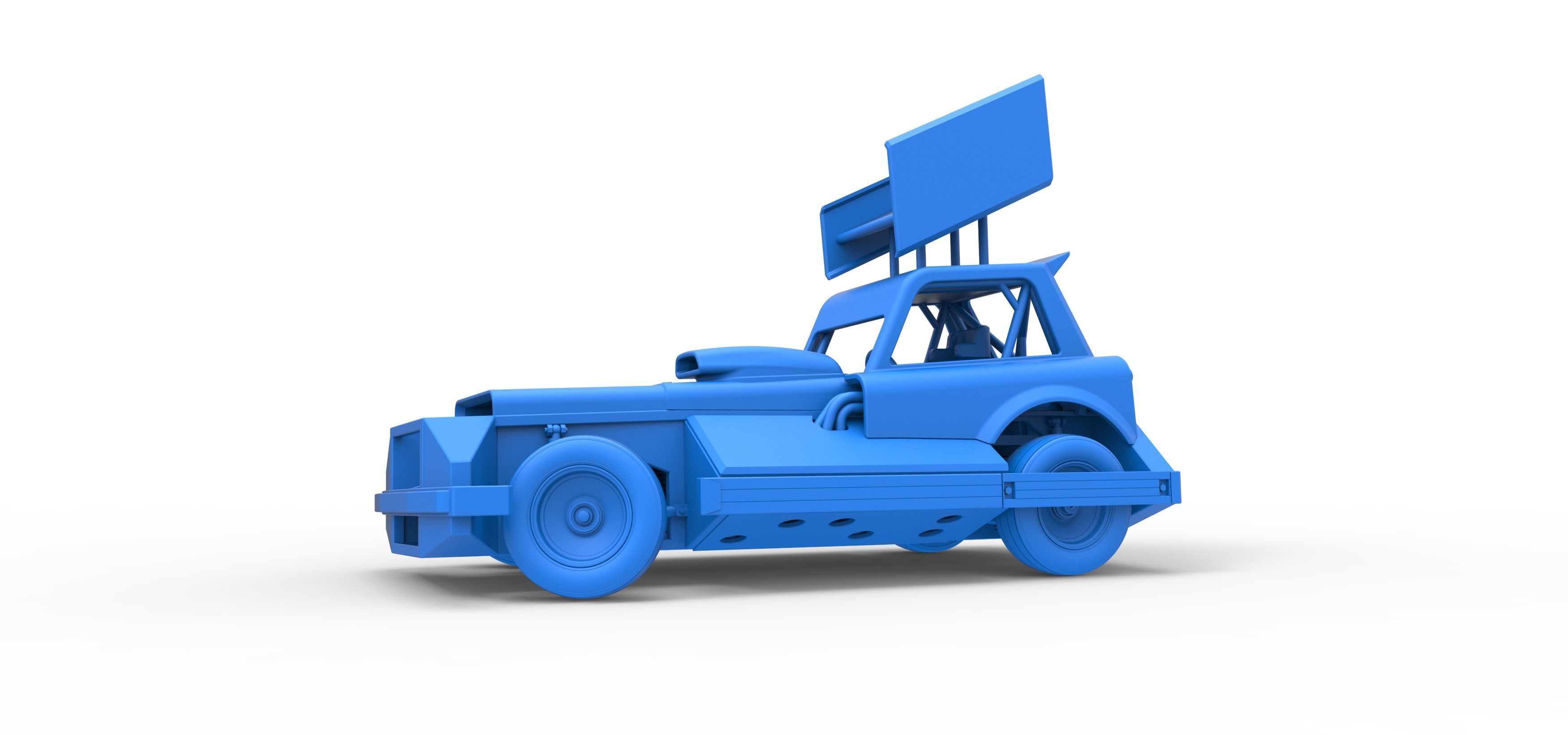 New Zealand Superstock car while turning Version 3 Scale 1 to 25 3D print model_29