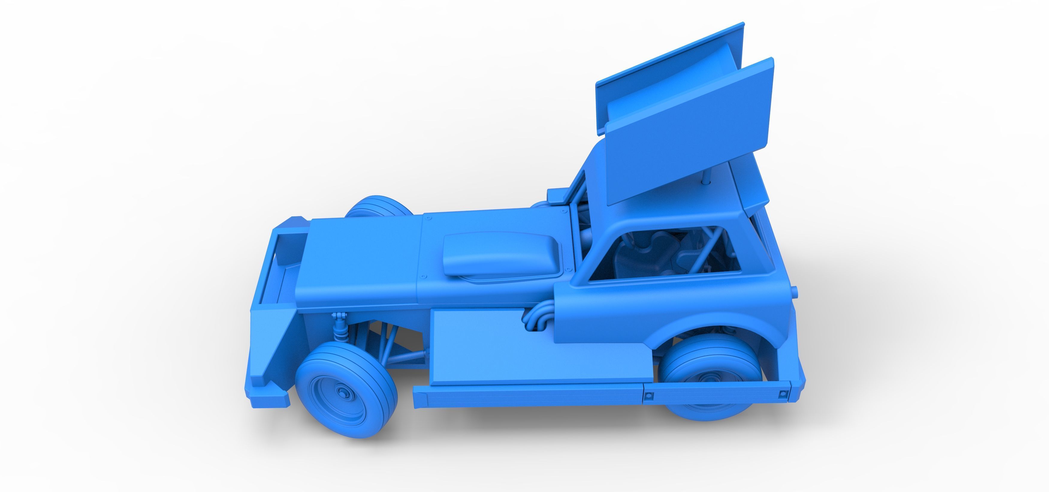 New Zealand Superstock car while turning Version 3 Scale 1 to 25 3D print model_37