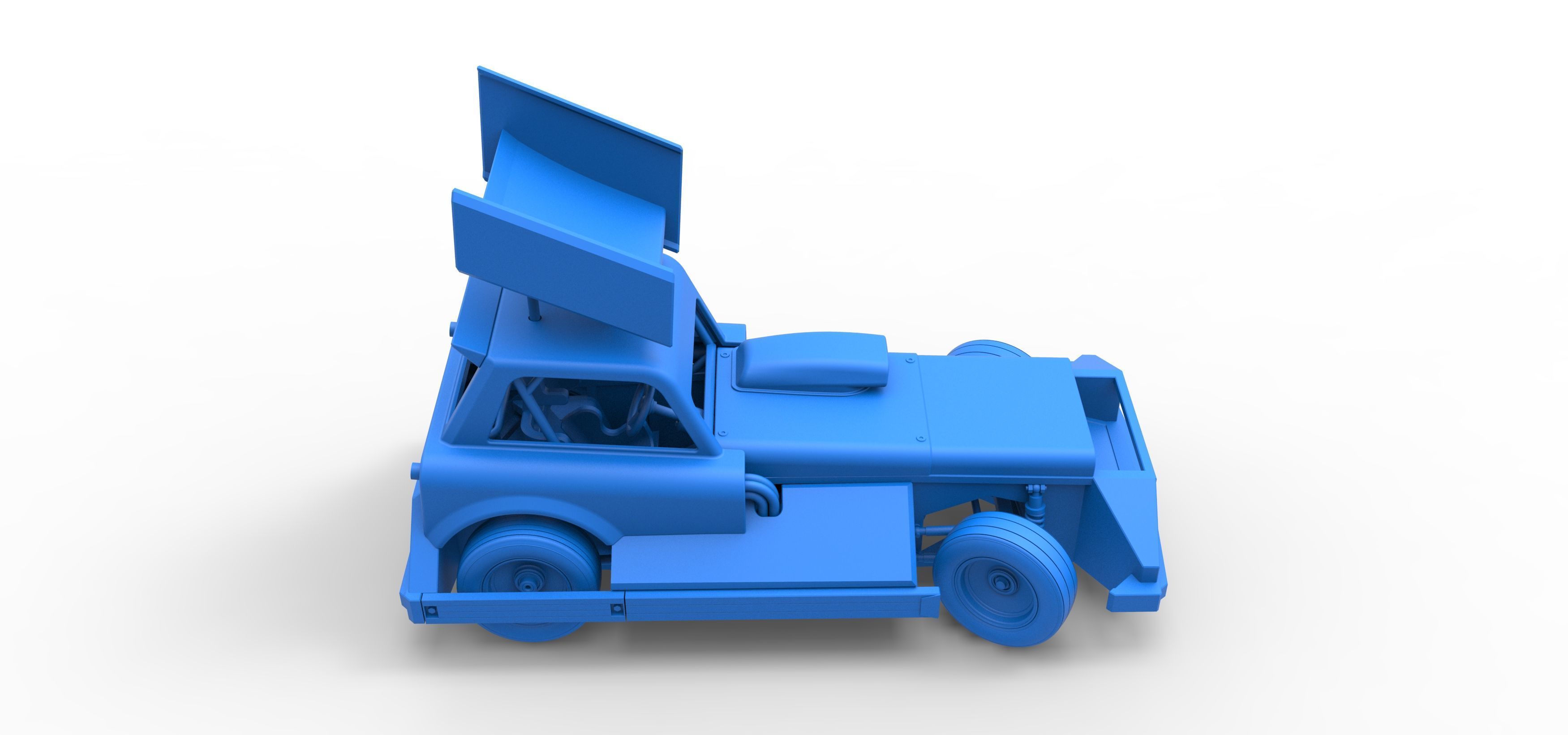 New Zealand Superstock car while turning Version 3 Scale 1 to 25 3D print model_50