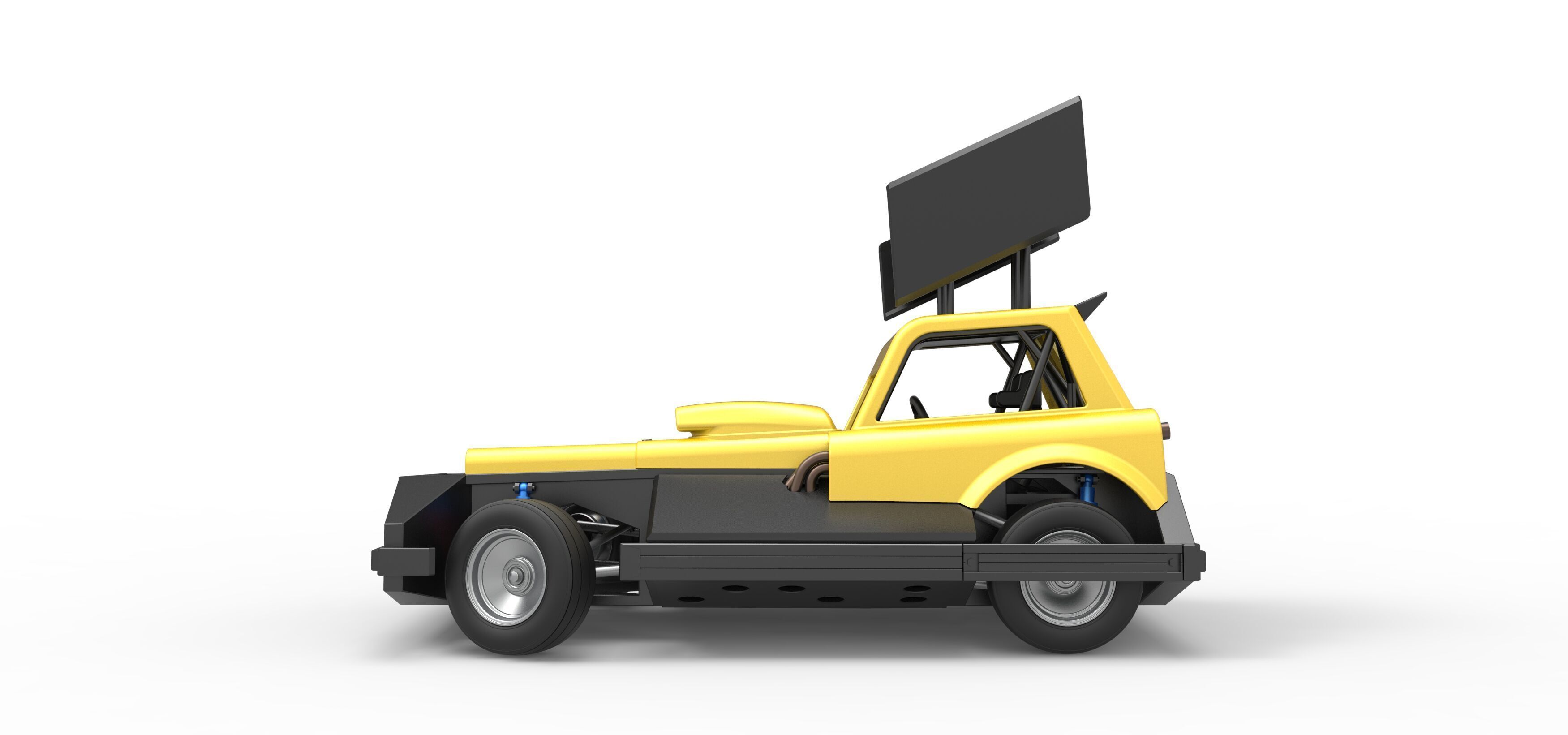 New Zealand Superstock car while turning Version 3 Scale 1 to 25 3D print model_9