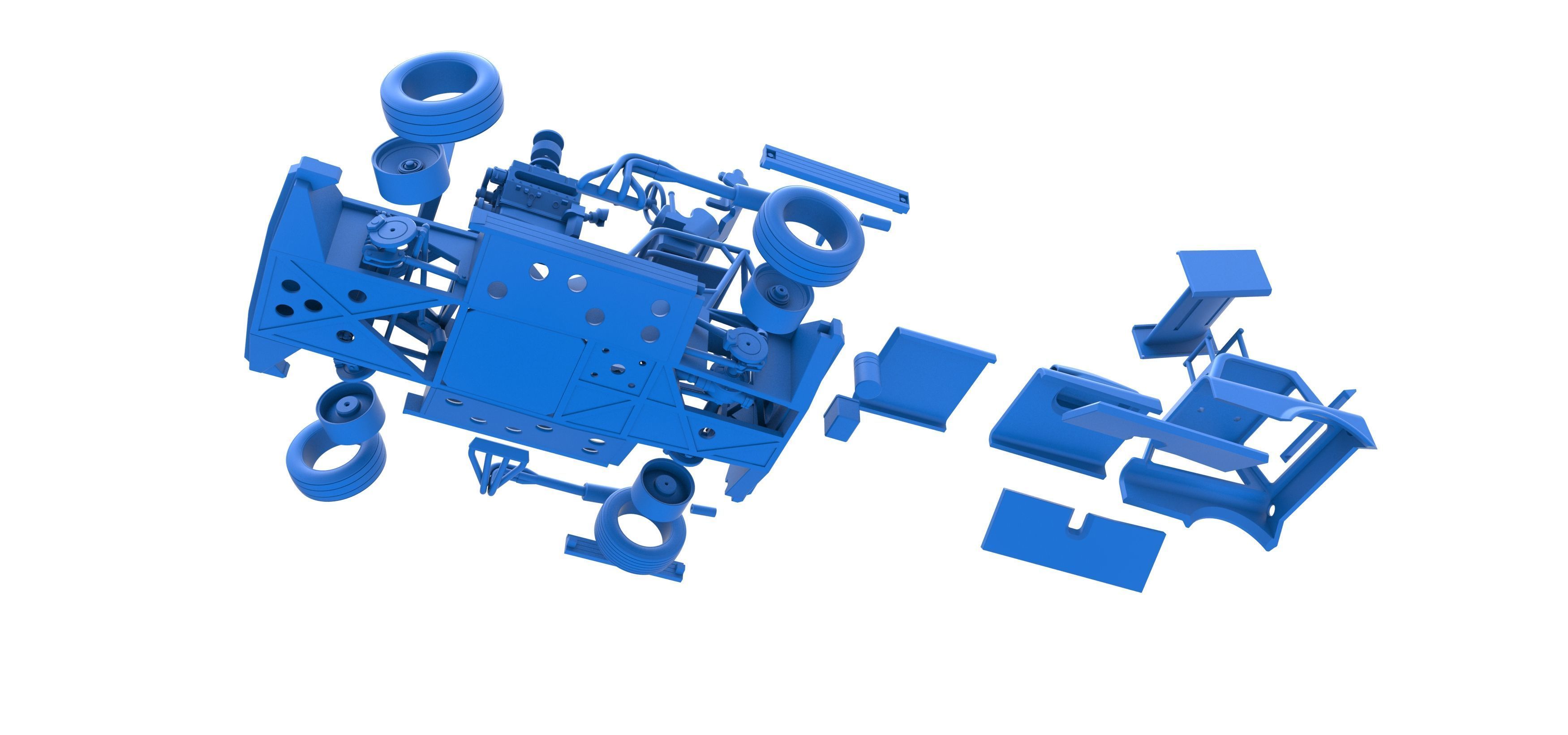 New Zealand Superstock car while turning Version 3 Scale 1 to 25 3D print model_57