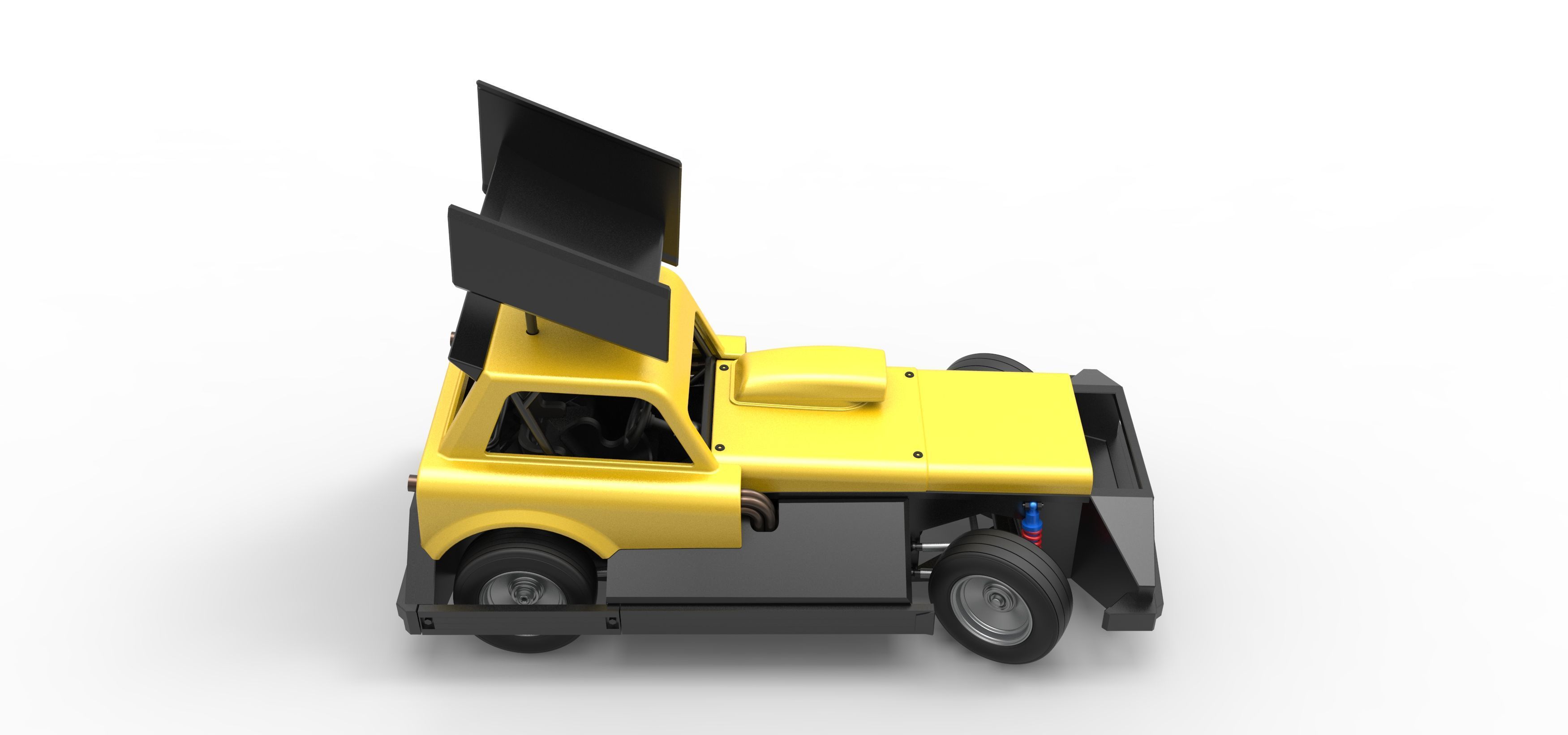 New Zealand Superstock car while turning Version 3 Scale 1 to 25 3D print model_23