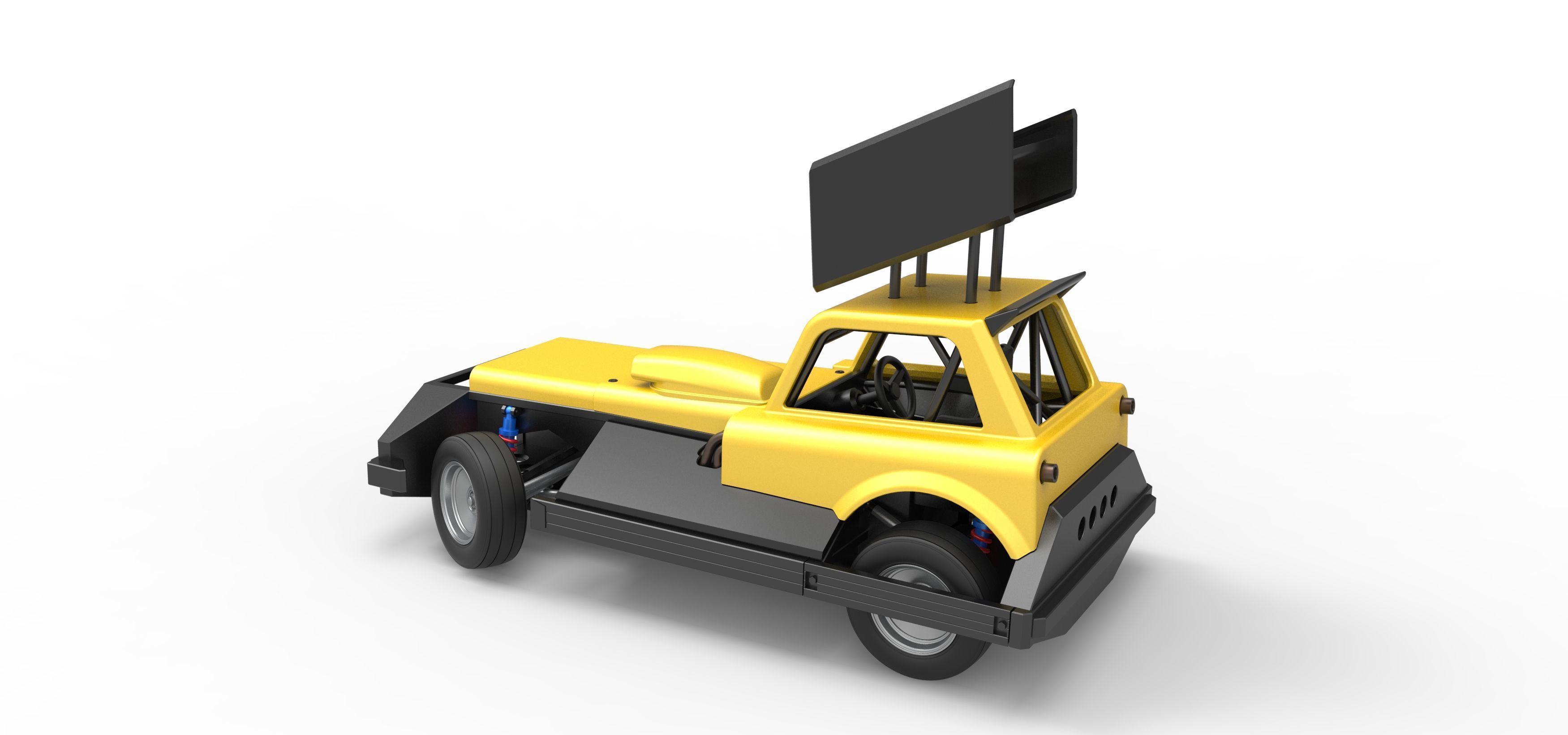 New Zealand Superstock car while turning Version 3 Scale 1 to 25 3D print model_12