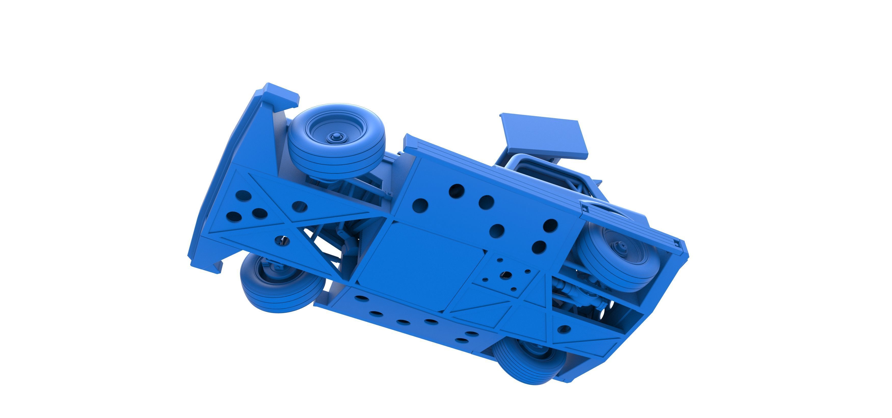 New Zealand Superstock car while turning Version 3 Scale 1 to 25 3D print model_30