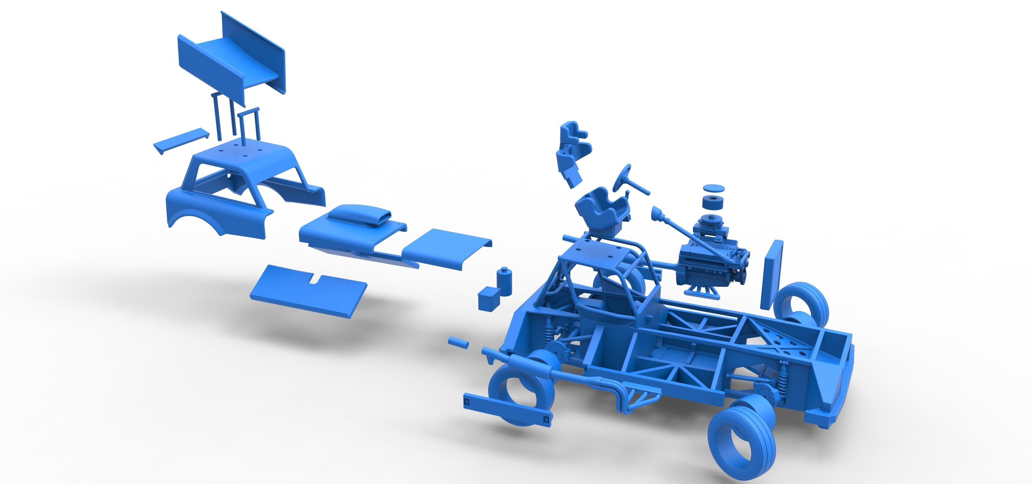 New Zealand Superstock car while turning Version 3 Scale 1 to 25 3D print model_67