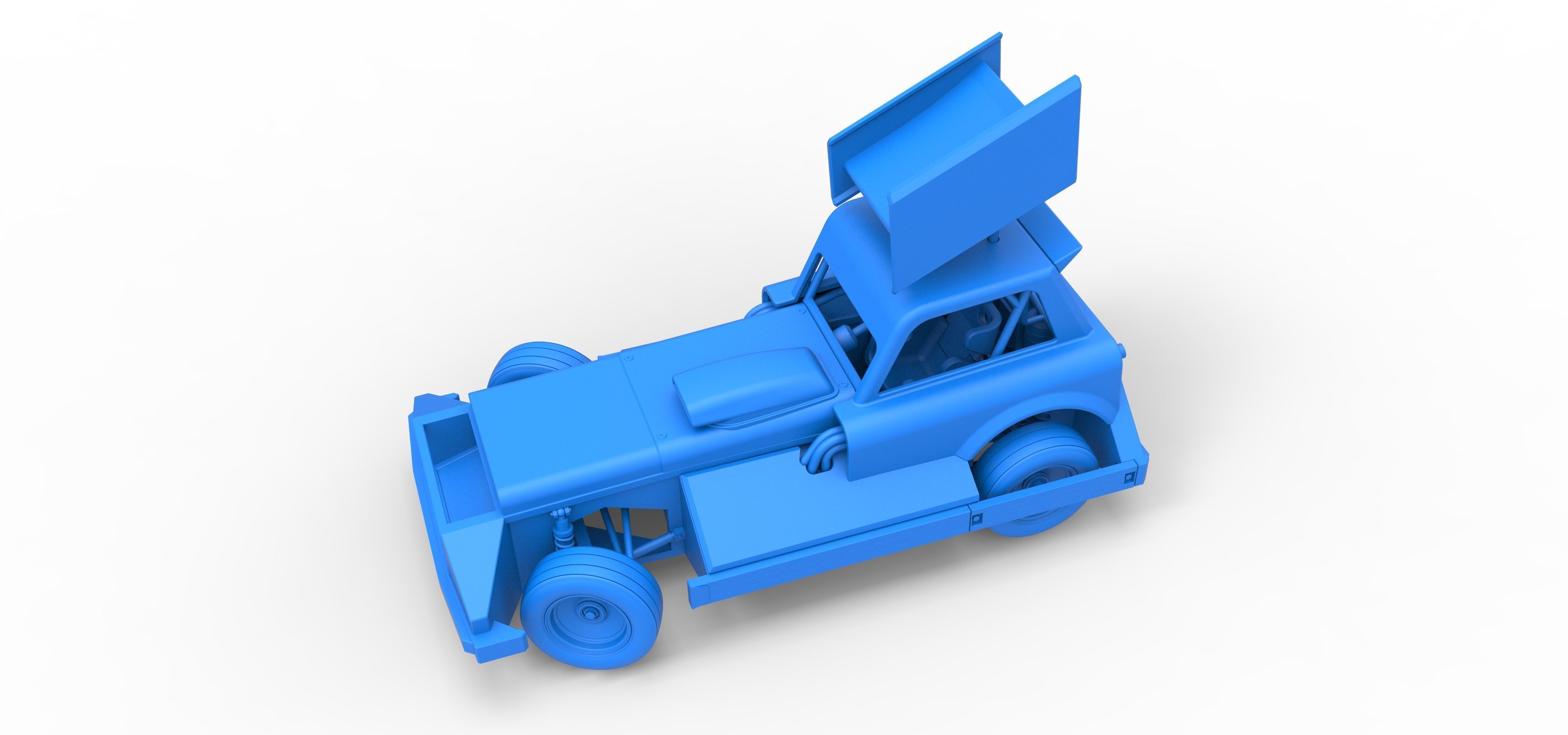 New Zealand Superstock car while turning Version 3 Scale 1 to 25 3D print model_31