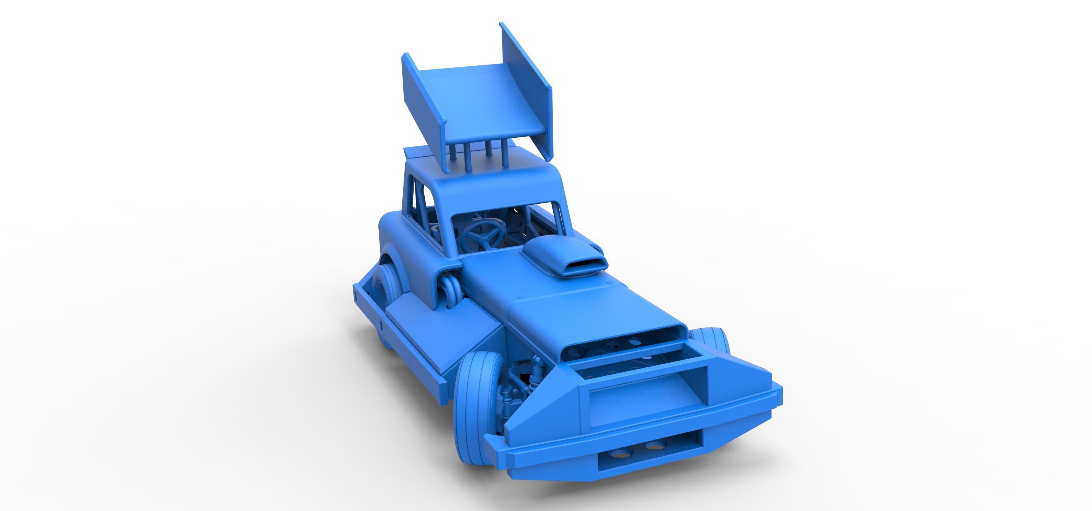 New Zealand Superstock car while turning Version 3 Scale 1 to 25 3D print model_53