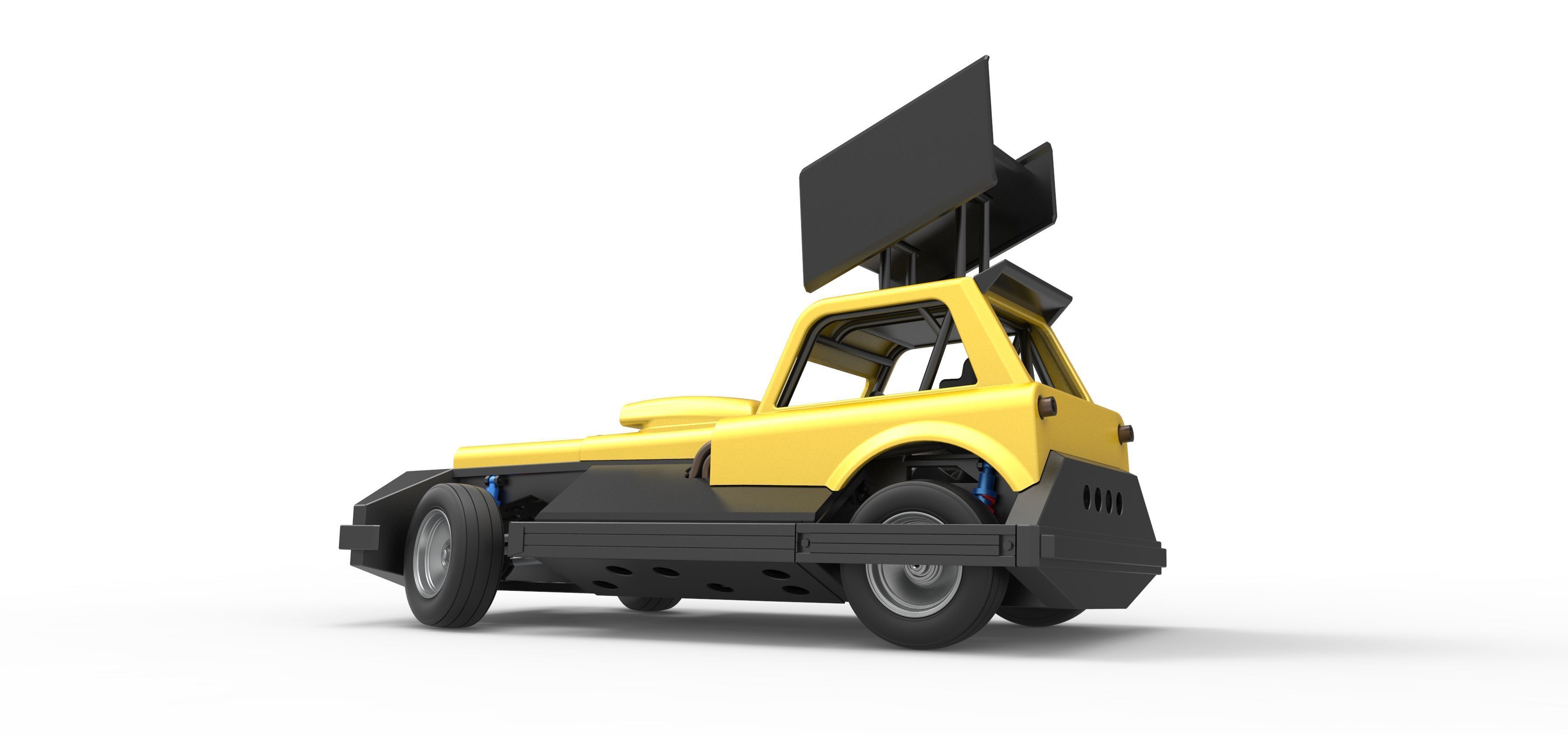 New Zealand Superstock car while turning Version 3 Scale 1 to 25 3D print model_13