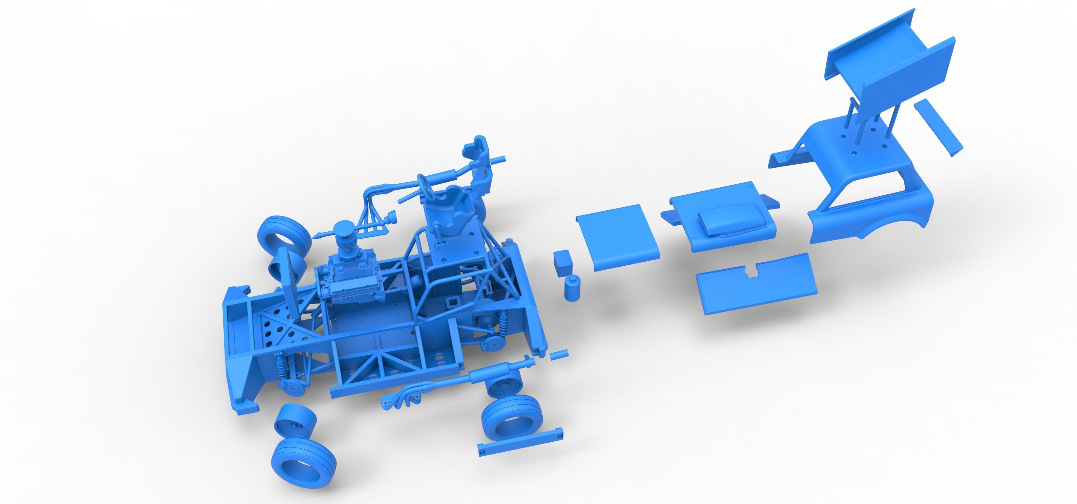 New Zealand Superstock car while turning Version 3 Scale 1 to 25 3D print model_56