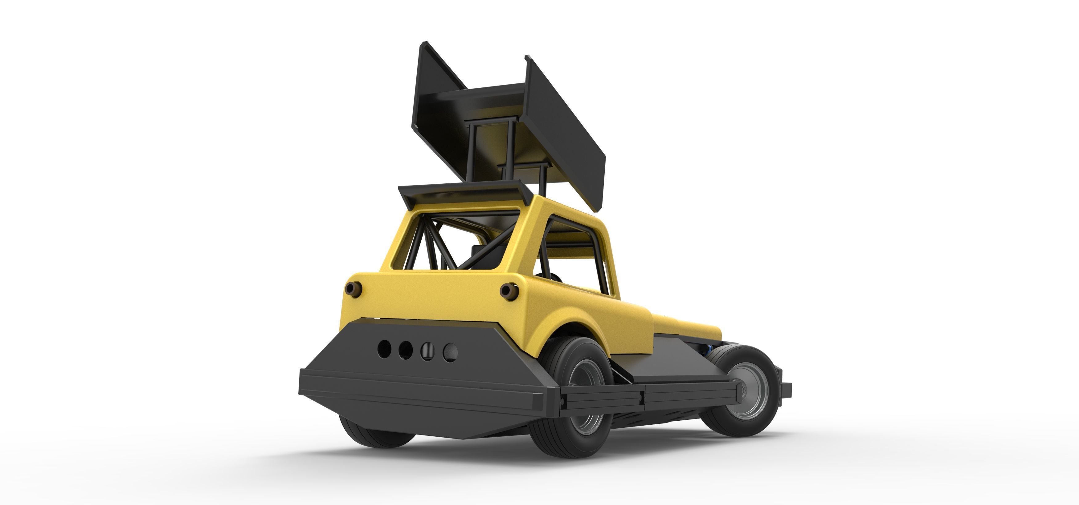 New Zealand Superstock car while turning Version 3 Scale 1 to 25 3D print model_19