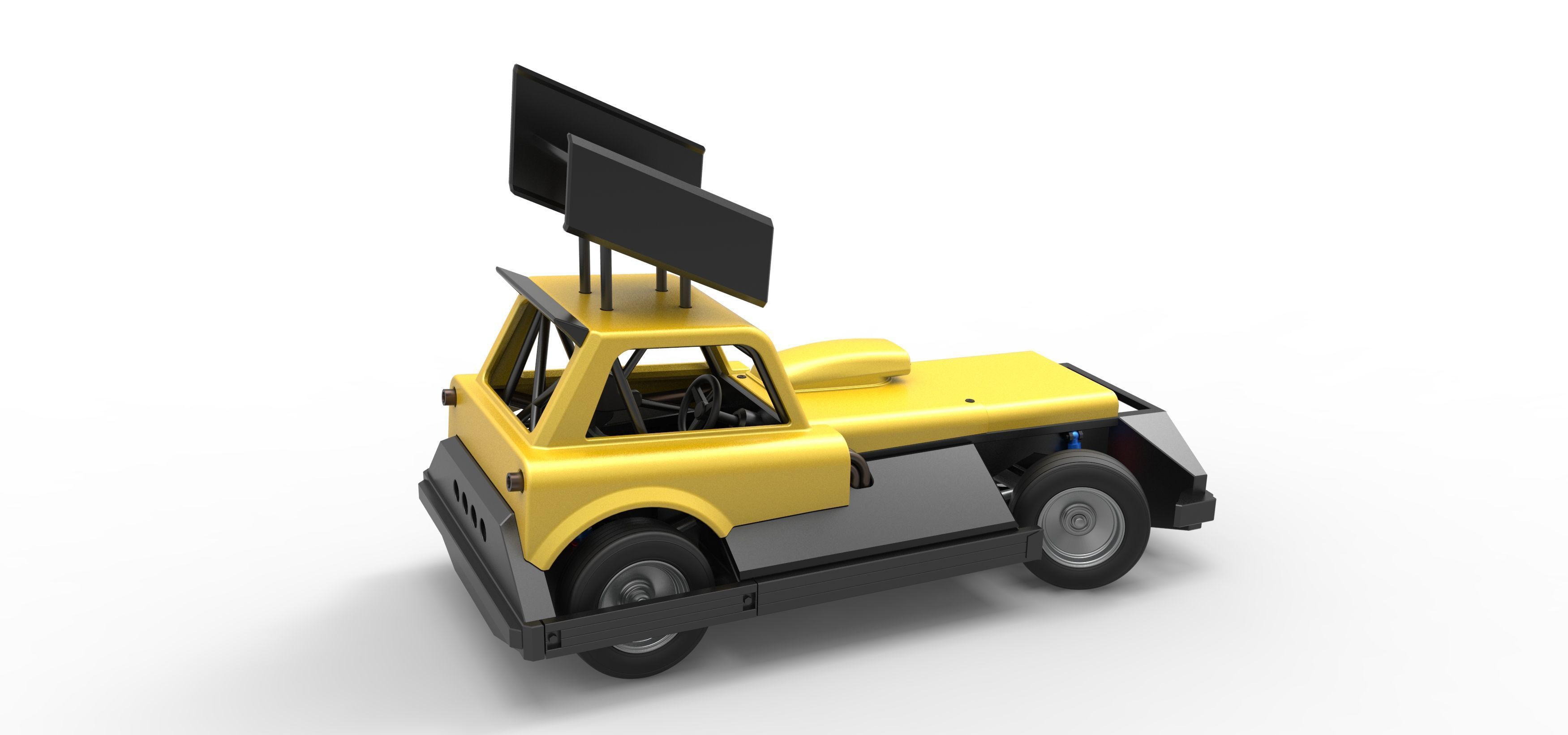 New Zealand Superstock car while turning Version 3 Scale 1 to 25 3D print model_20