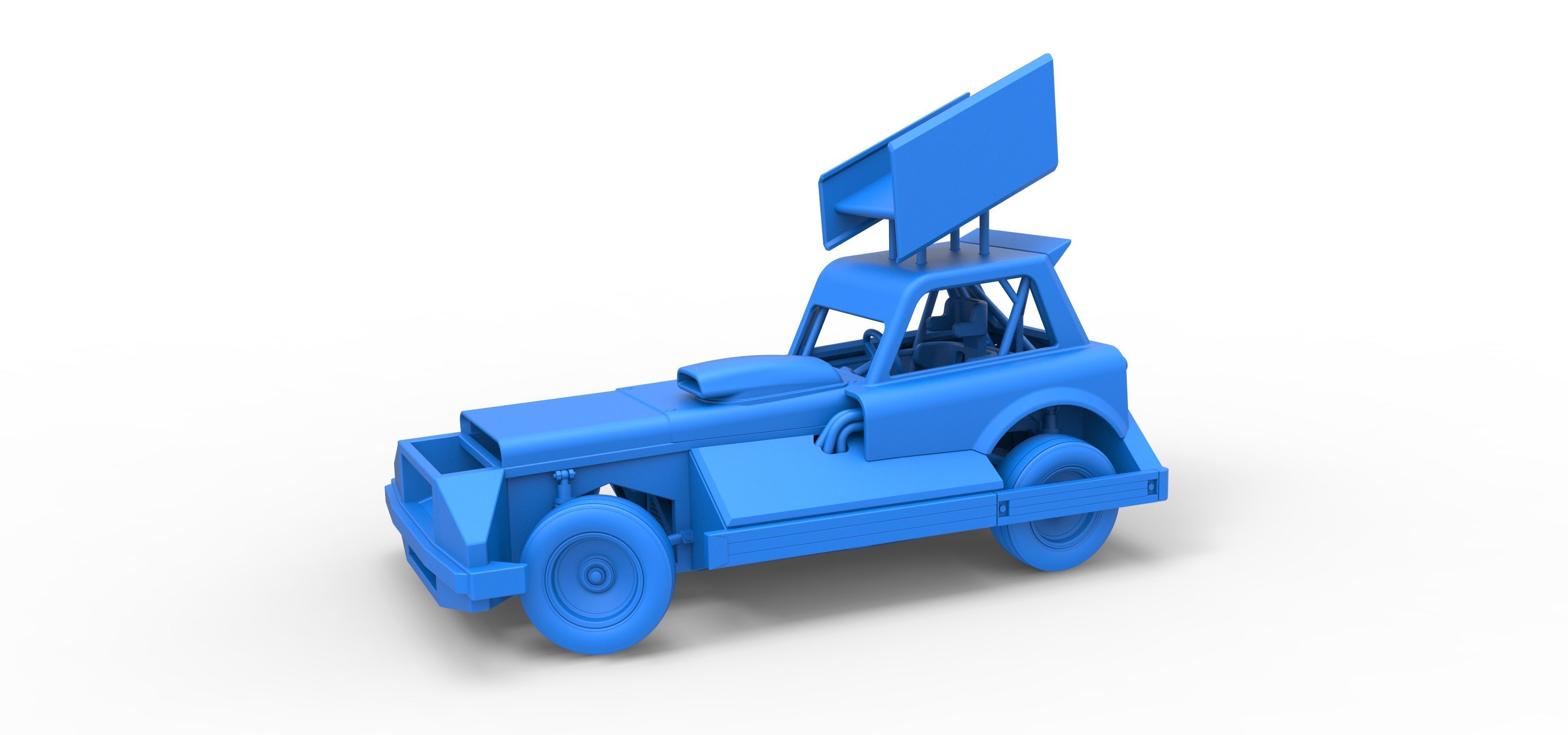 New Zealand Superstock car while turning Version 3 Scale 1 to 25 3D print model_28