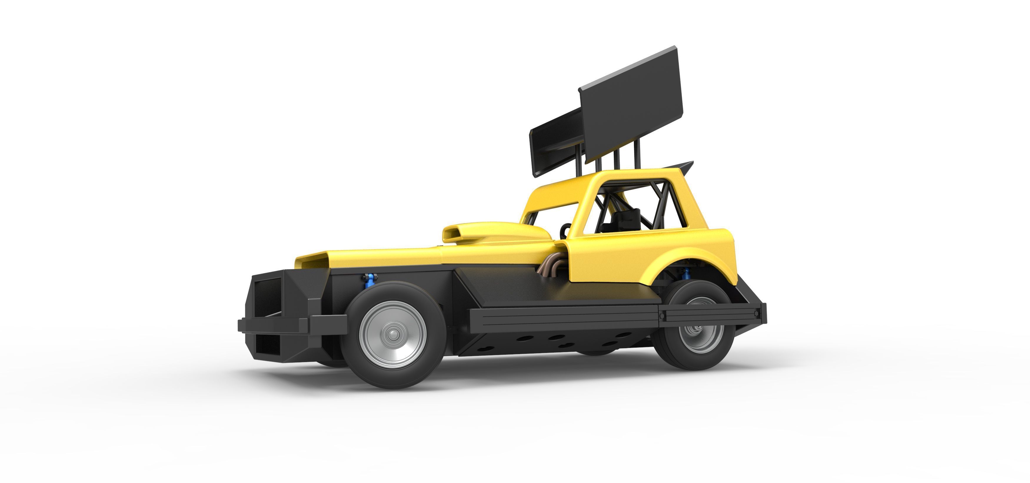 New Zealand Superstock car while turning Version 3 Scale 1 to 25 3D print model_2