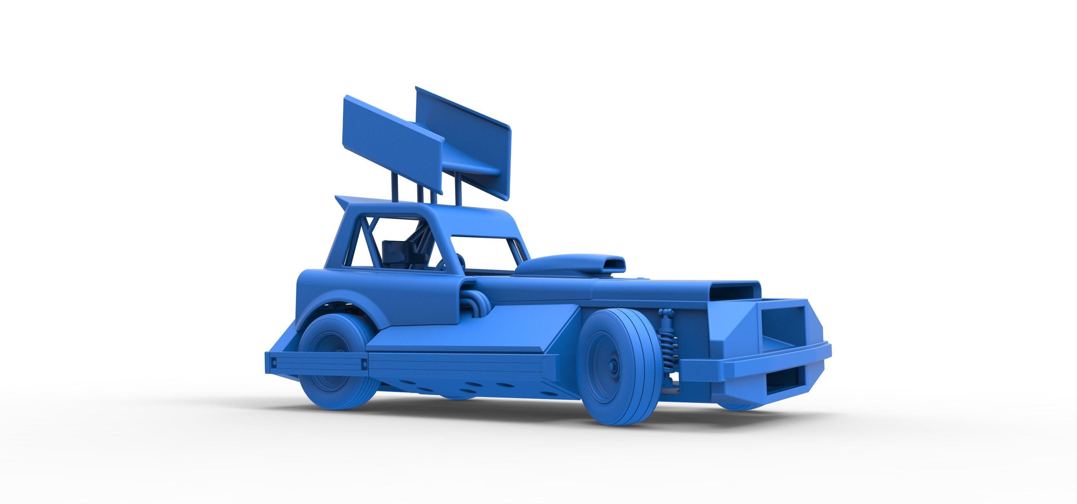 New Zealand Superstock car while turning Version 3 Scale 1 to 25 3D print model_52