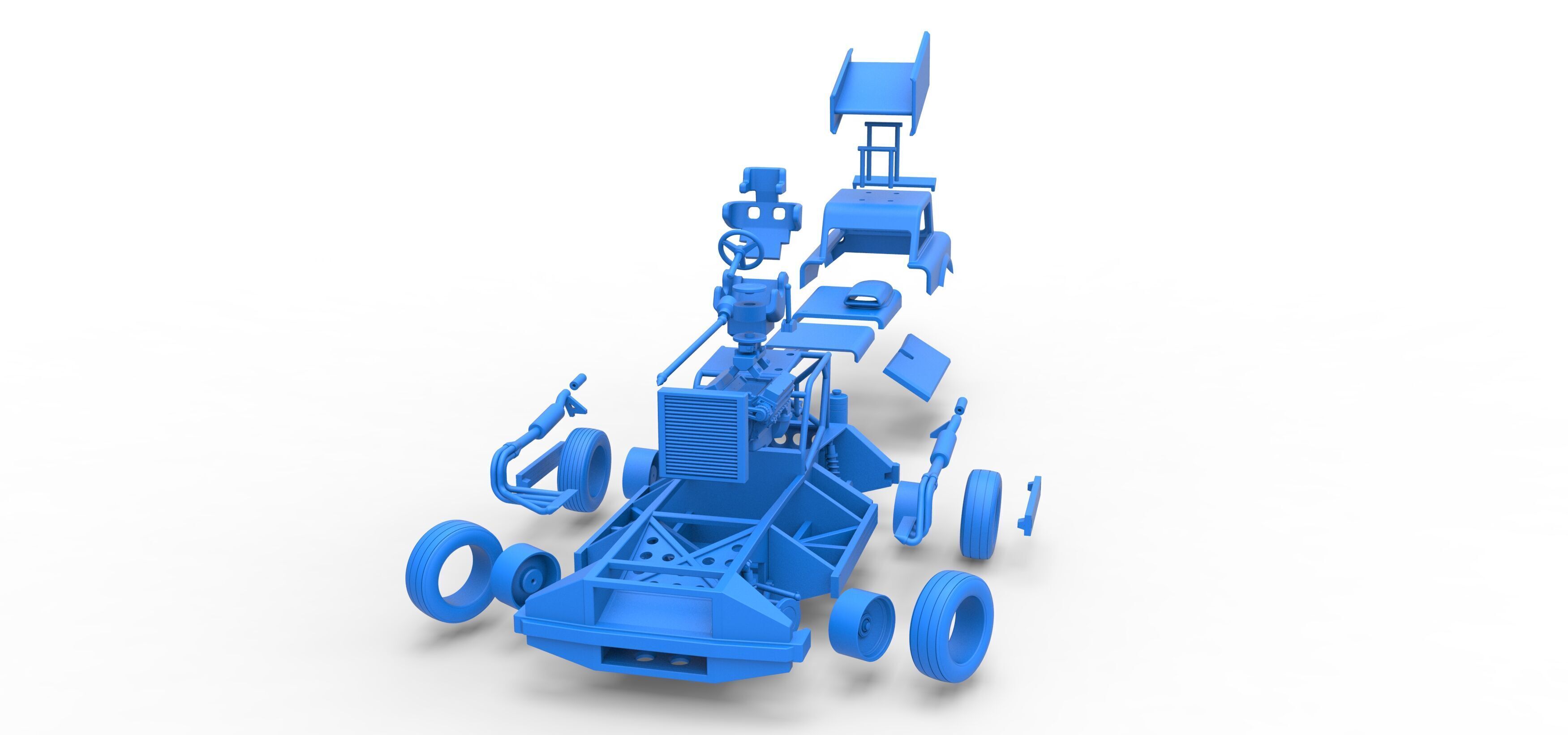 New Zealand Superstock car while turning Version 3 Scale 1 to 25 3D print model_58