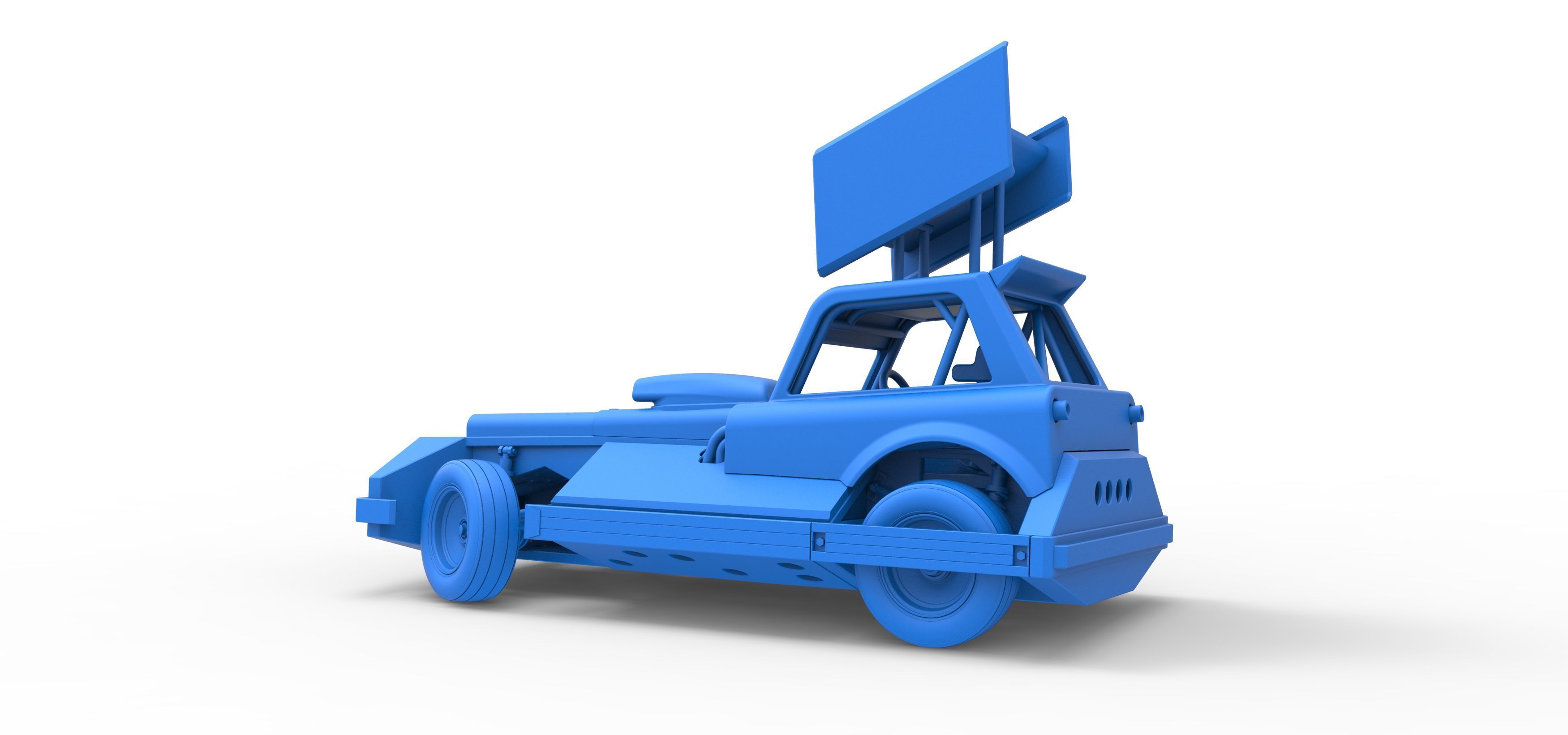 New Zealand Superstock car while turning Version 3 Scale 1 to 25 3D print model_40