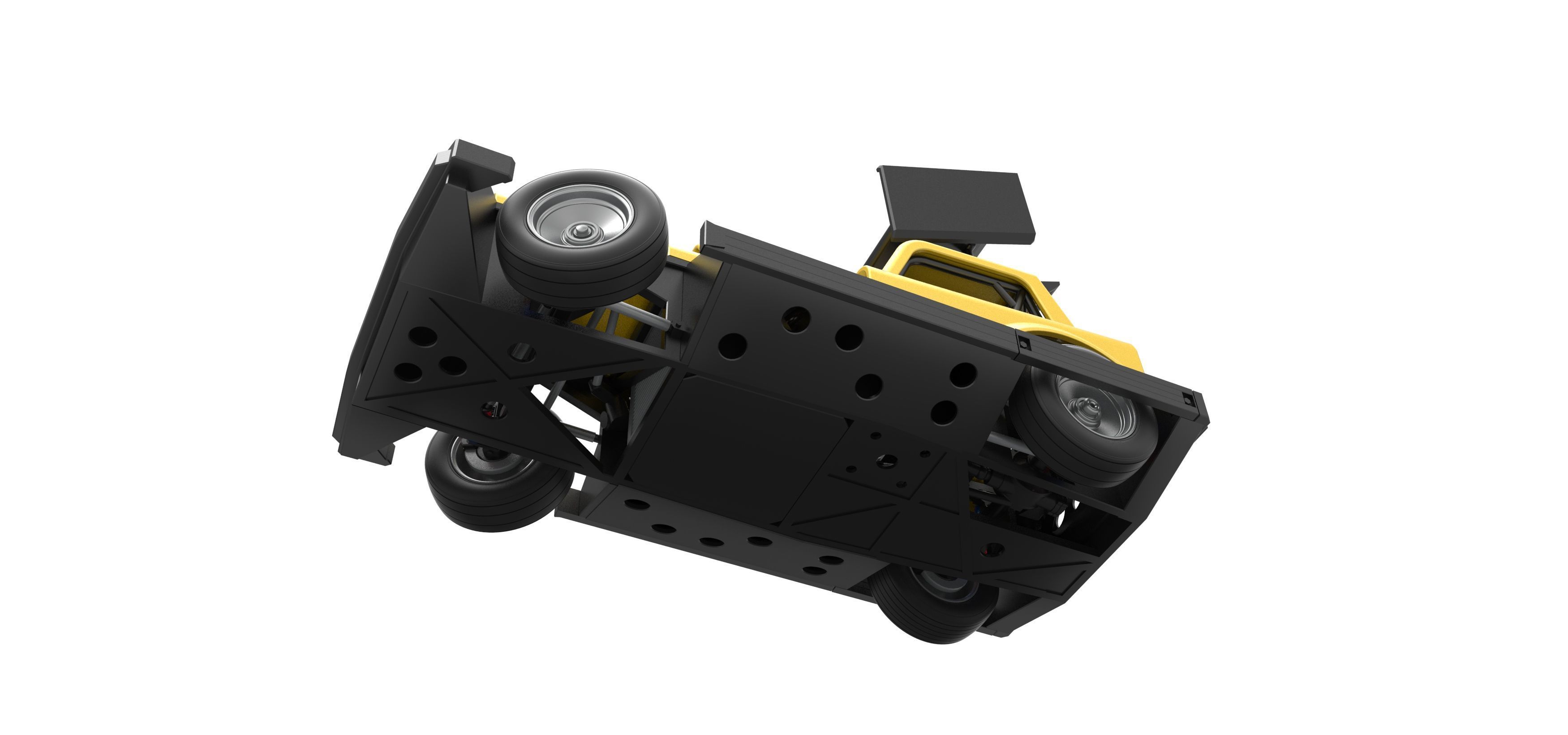 New Zealand Superstock car while turning Version 3 Scale 1 to 25 3D print model_3