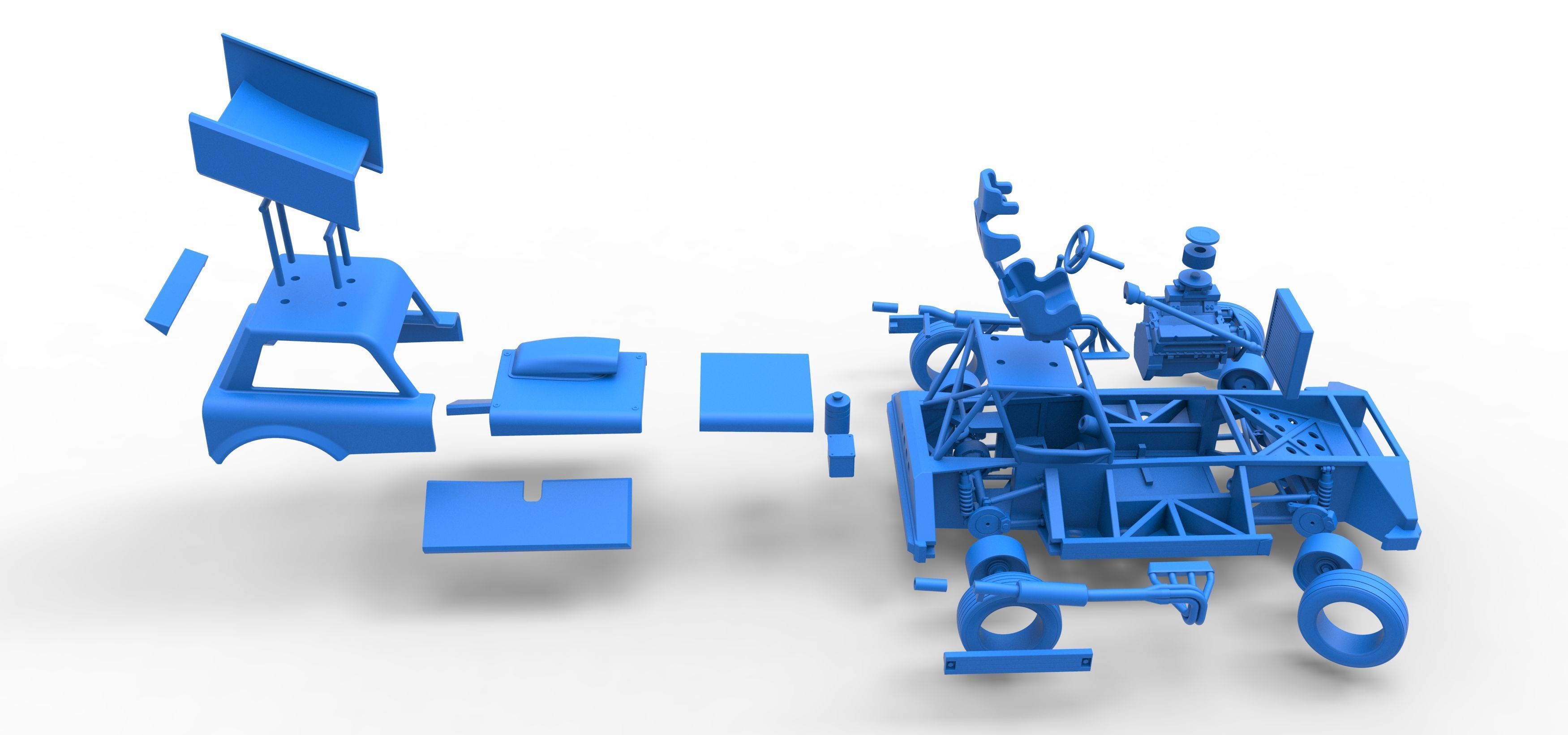 New Zealand Superstock car while turning Version 3 Scale 1 to 25 3D print model_66