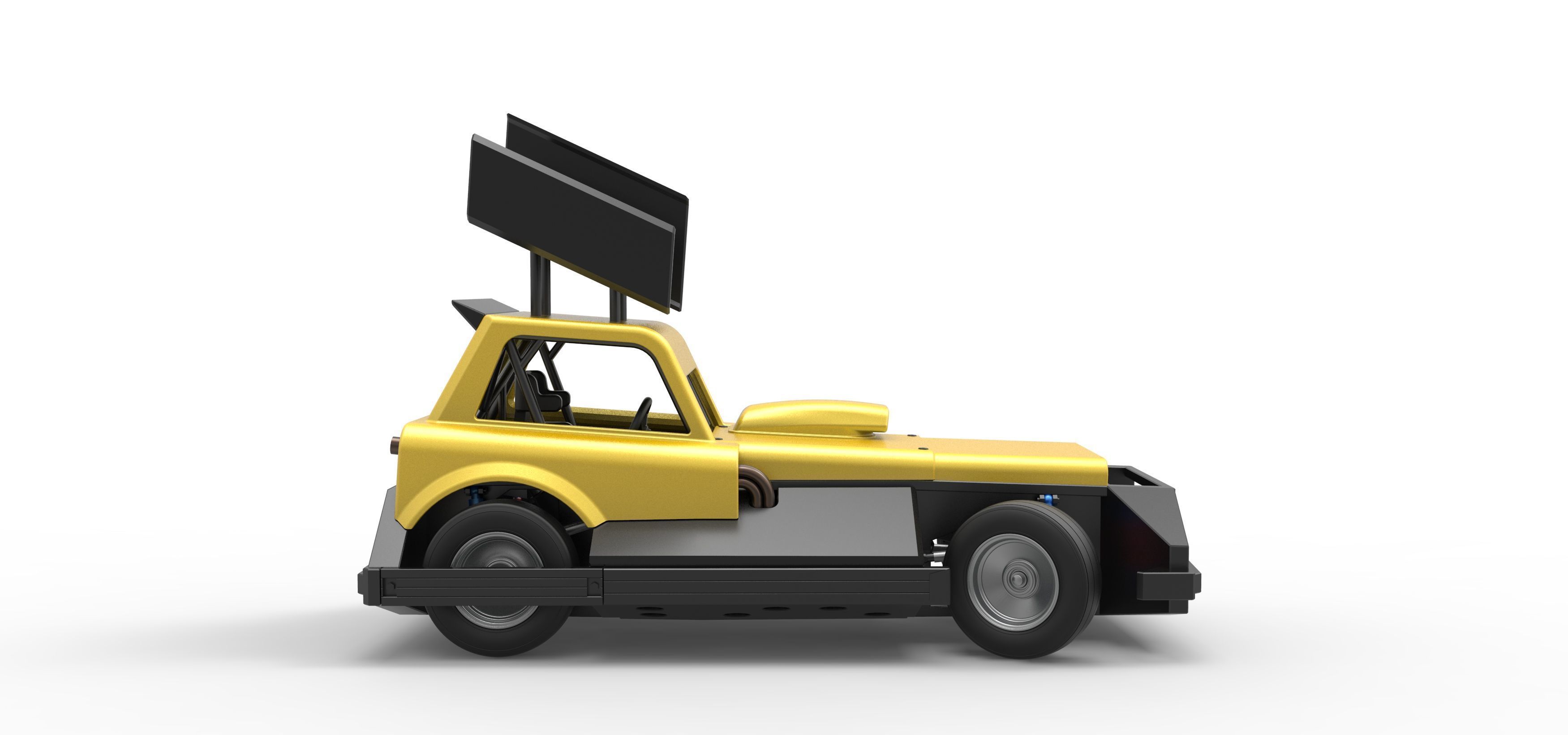 New Zealand Superstock car while turning Version 3 Scale 1 to 25 3D print model_22