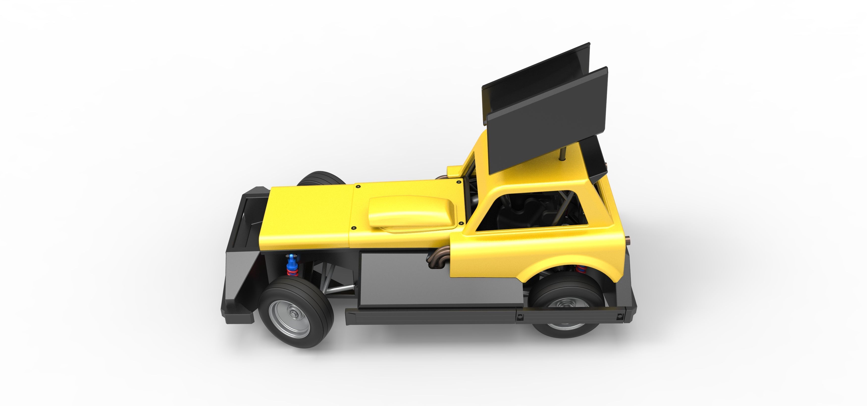 New Zealand Superstock car while turning Version 3 Scale 1 to 25 3D print model_10