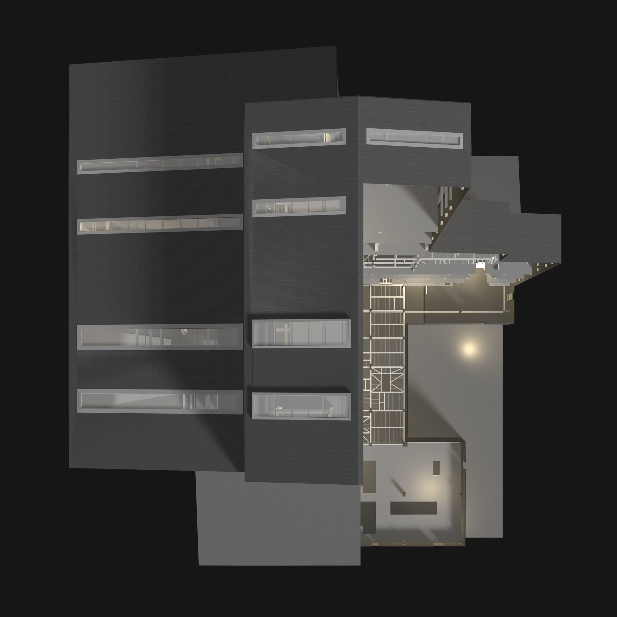Factory tower in cutaway section 25i06 3D model_2