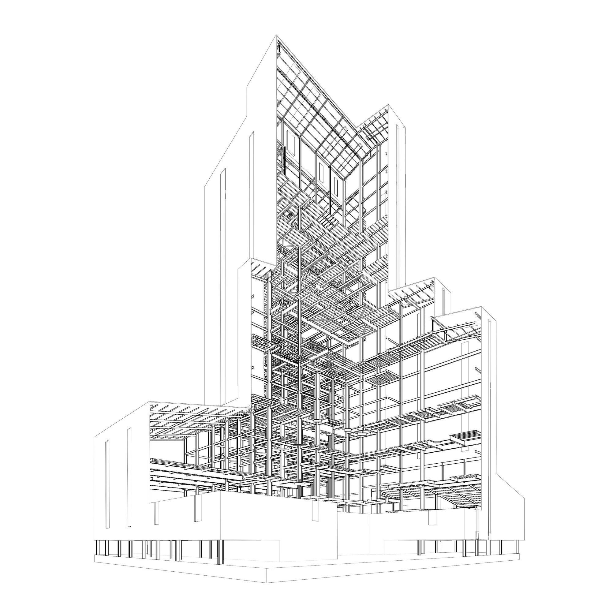 Factory tower in cutaway section 25i06 3D model_12