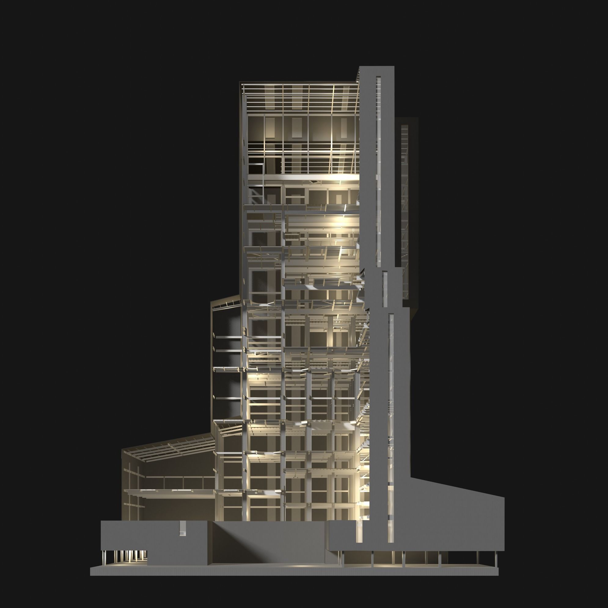 Factory tower in cutaway section 25i06 3D model_4