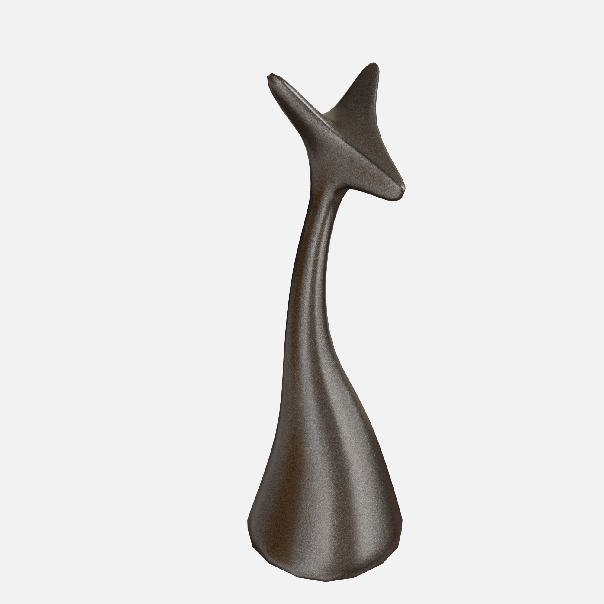 Metal fox Low-poly 3D model_2