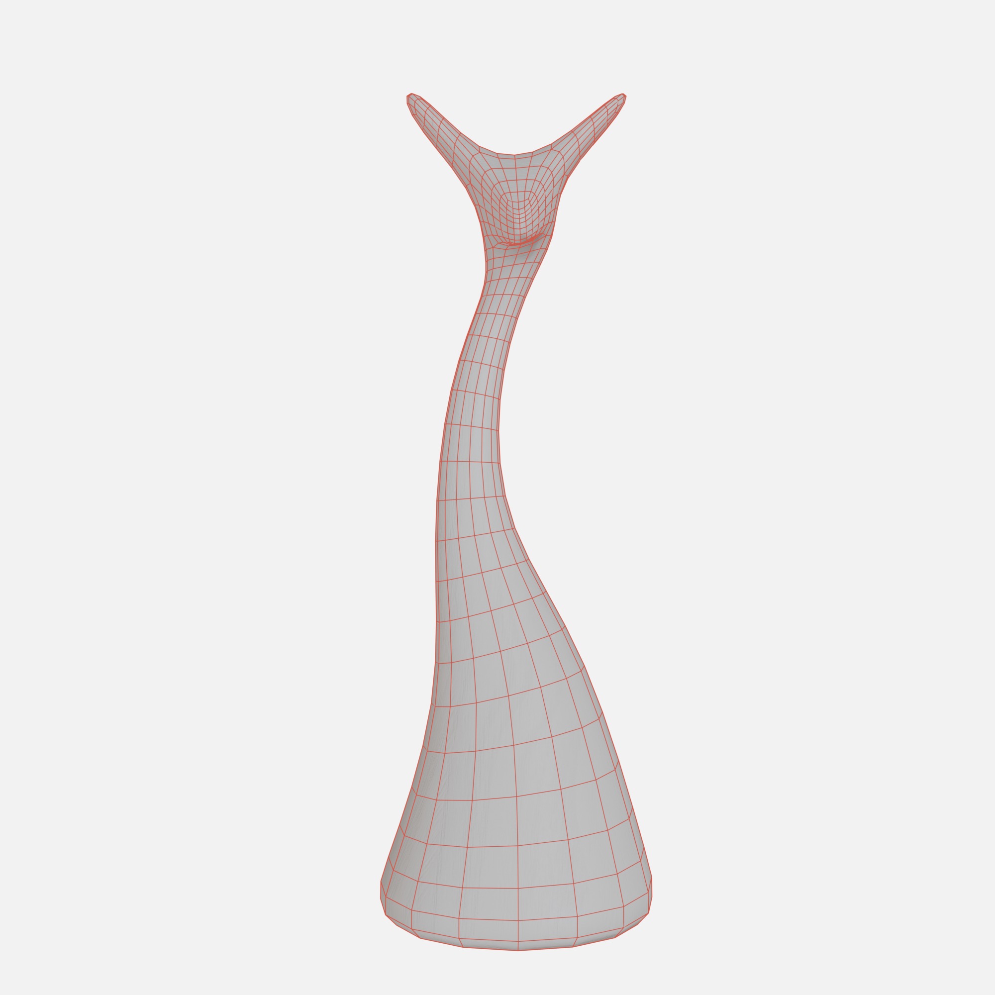 Metal fox Low-poly 3D model_5