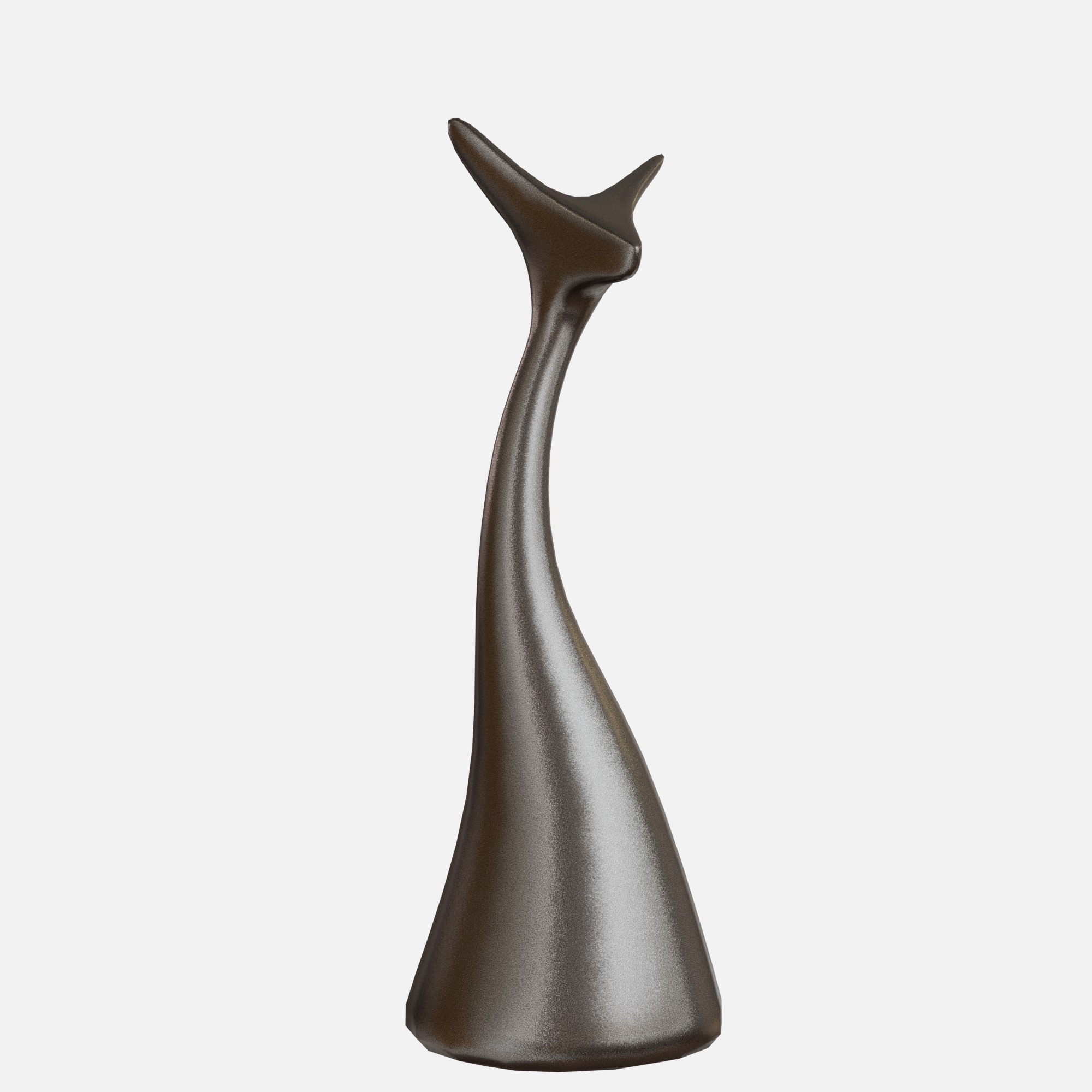 Metal fox Low-poly 3D model_4