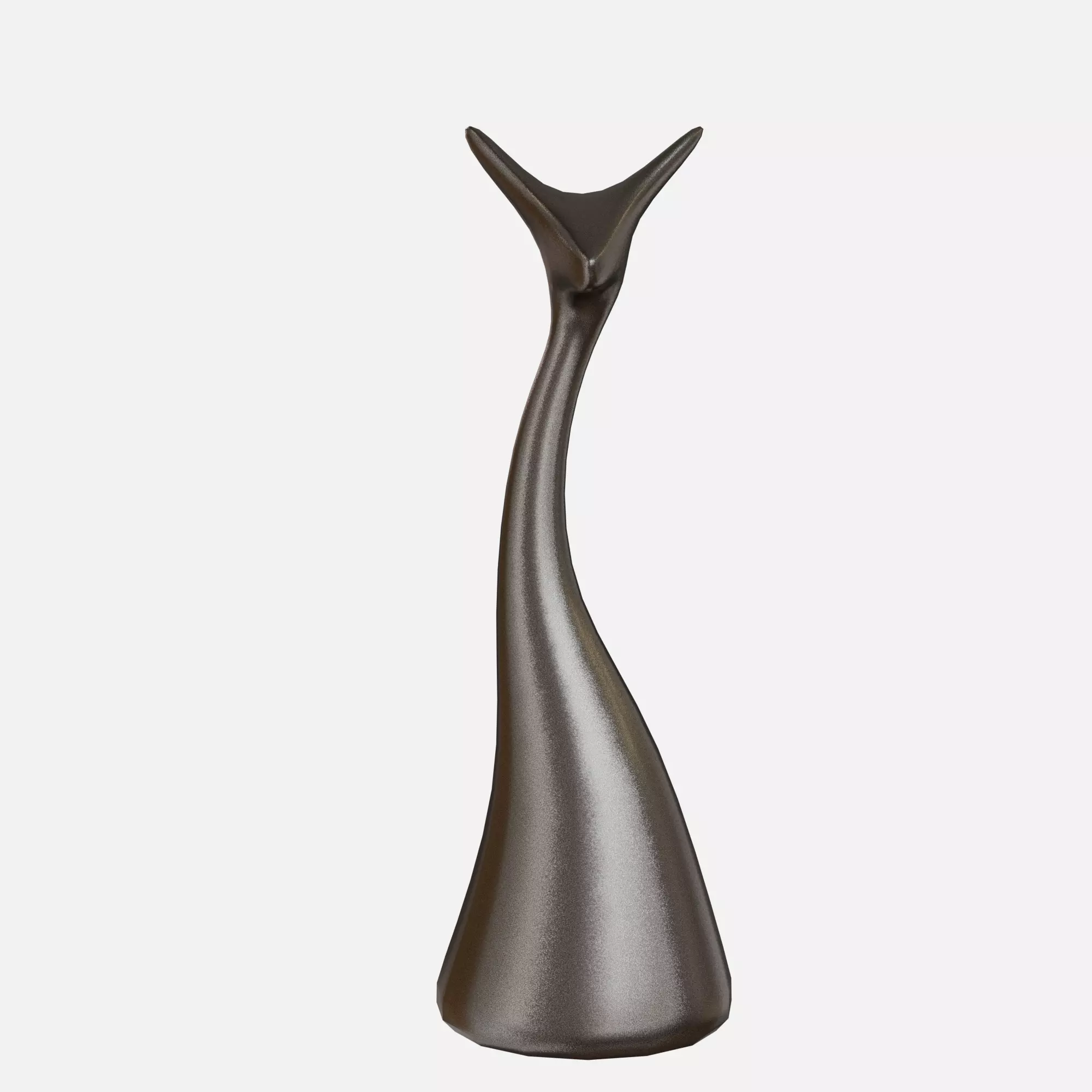 Metal fox Low-poly 3D model_0