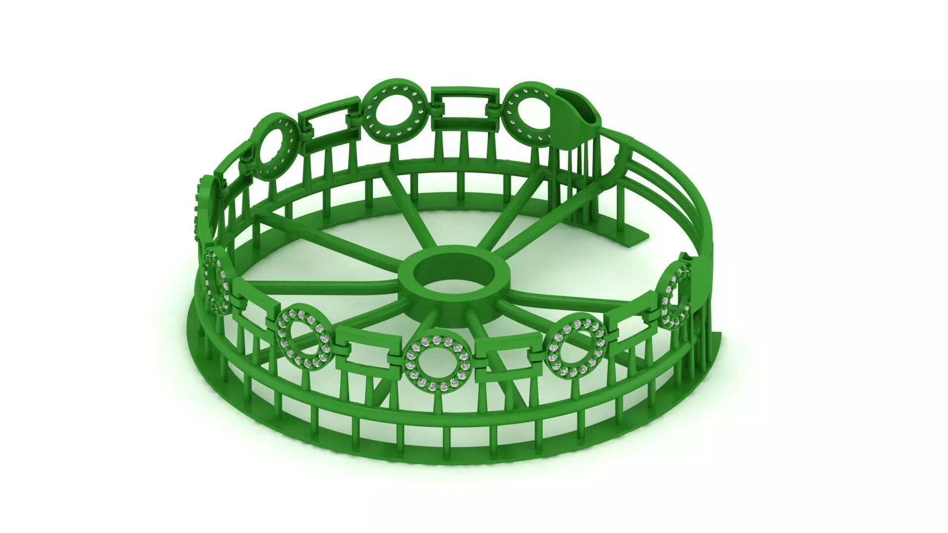 Top Premium diamond ladies 3d chain or necklace or bracelet 3D print model_0