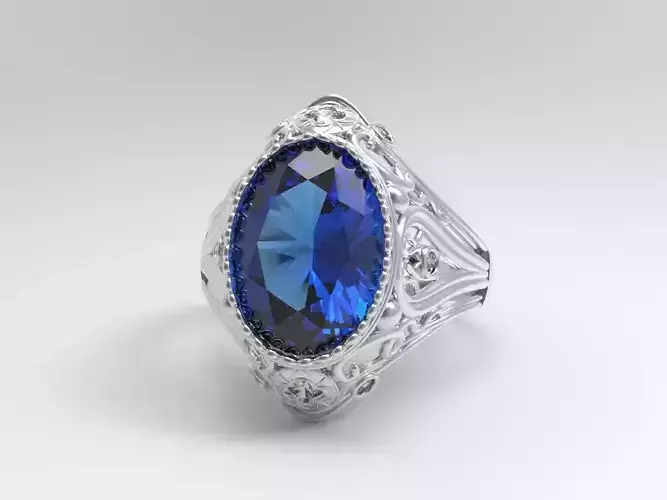 Pattern oval ring many sizes