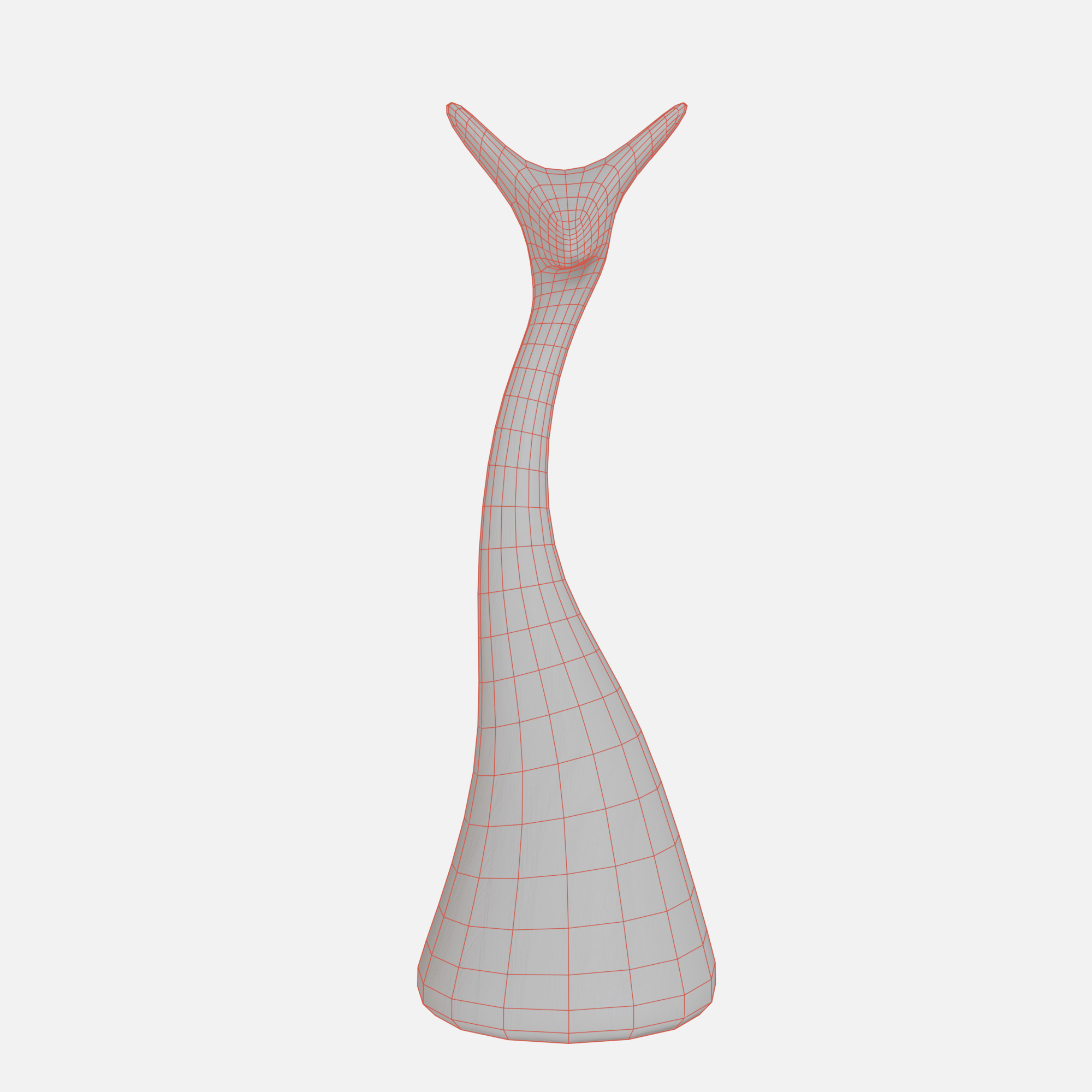 Wood fox Low-poly 3D model_5