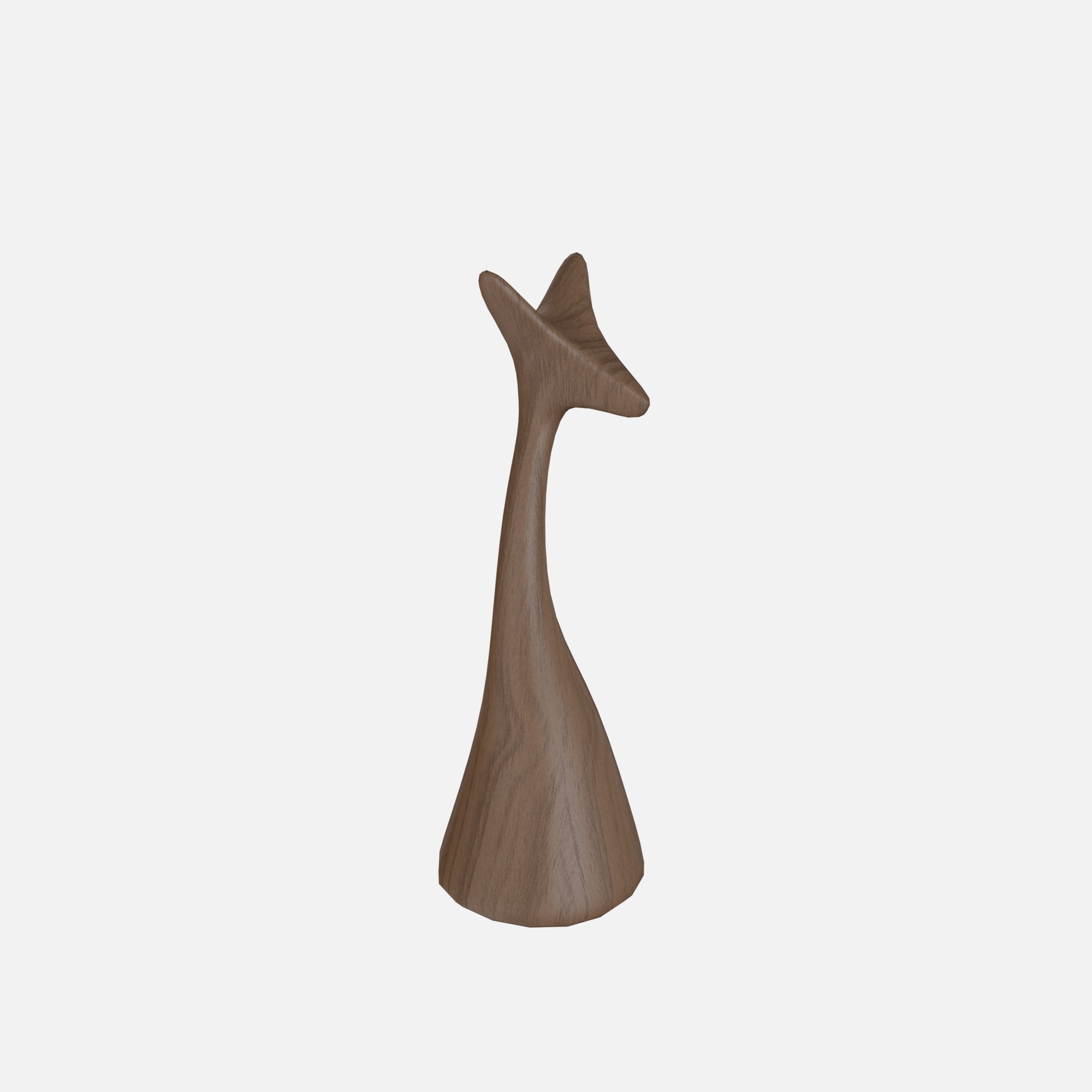 Wood fox Low-poly 3D model_3
