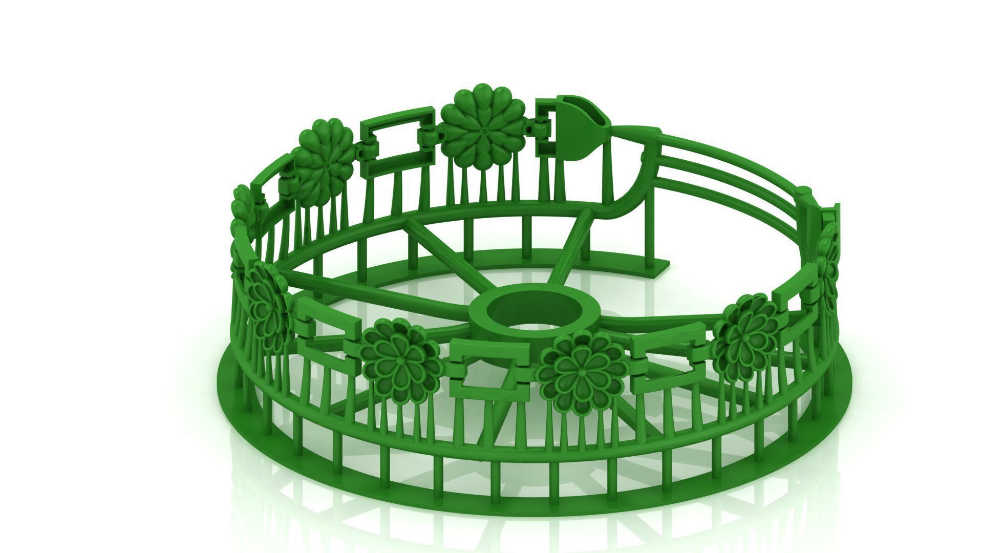 Best Sold Flower ladies 3d chain or necklace or bracelet 3d 3D print model_5