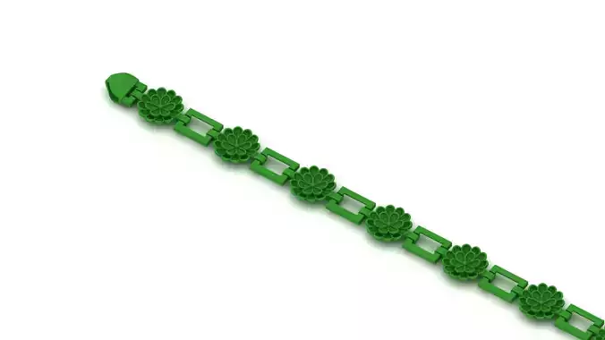 Best Sold Flower ladies 3d chain or necklace or bracelet 3d 3D print model