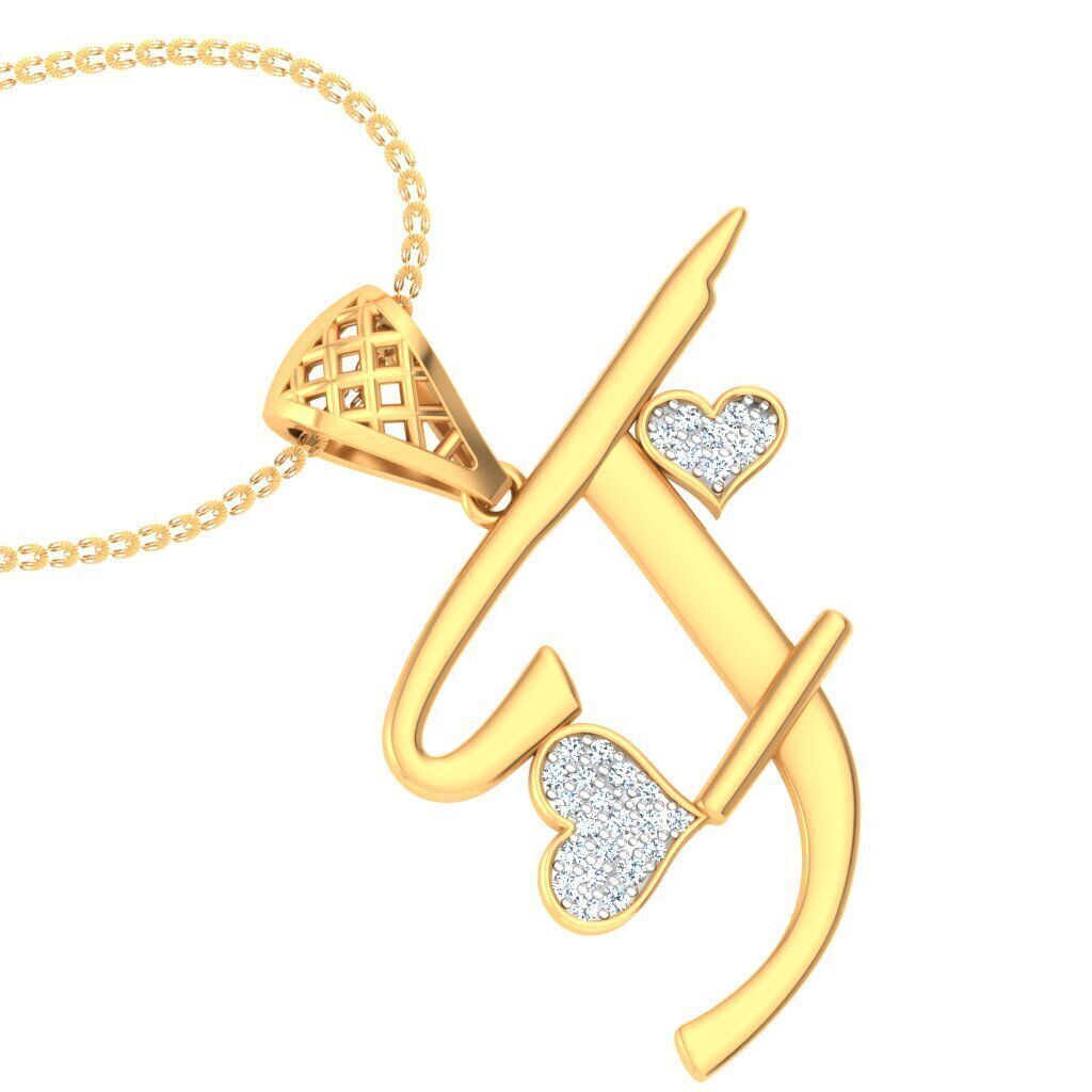 Heart Pendant Render 3dm STL OBJ FBX Details 3D print model_3