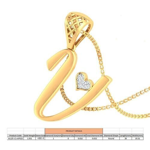 Heart Pendant Render 3dm STL OBJ FBX Details 3D print model