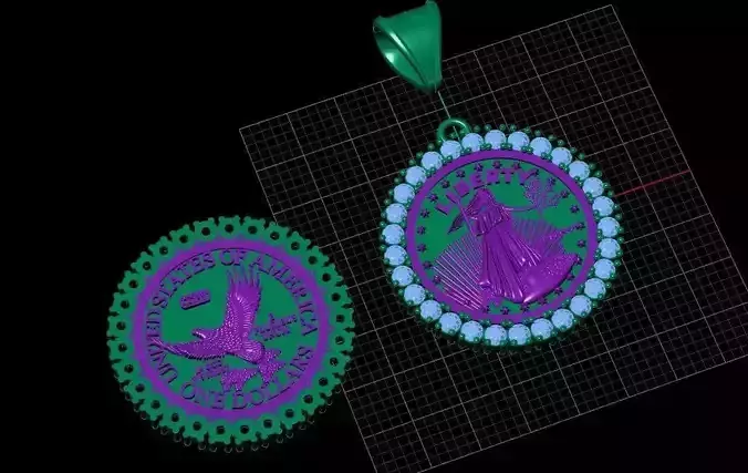 Lady Liberty Diamond Sparkling with Patriotism