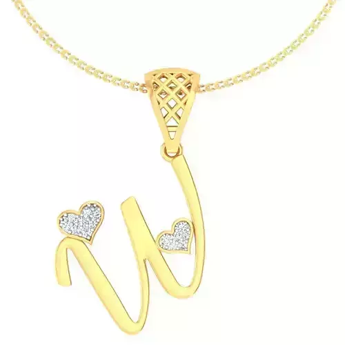 Heart Pendant Render 3dm STL OBJ FBX Details