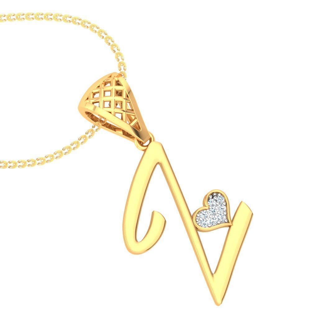 Heart Pendant Render 3dm STL OBJ FBX Details 3D print model_3